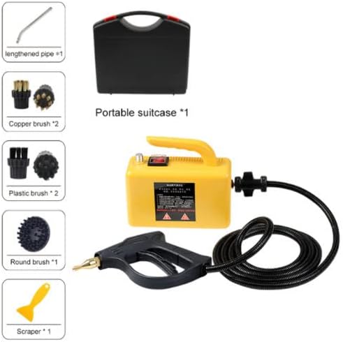 High Pressure Steam Cleaner,Pressure Steam Cleaner,Household Grout Tile Car Detail Kitchen Bathroom,Yellow-220V