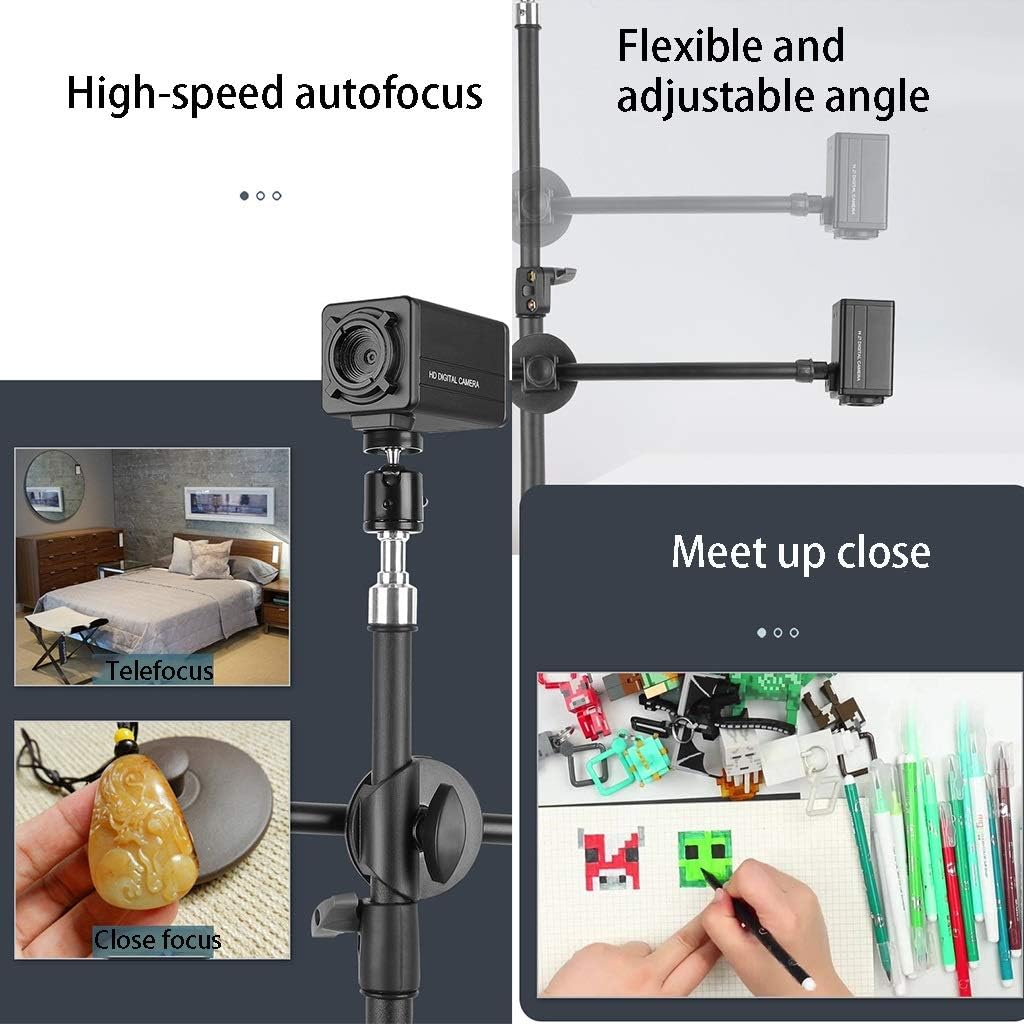 USB Live Webcam HD Auto Focus,Adjustable Angle,USB Computer Camera Suitable for Teaching Conference Video Recording Equipment (Color : Cantilever Bracket)
