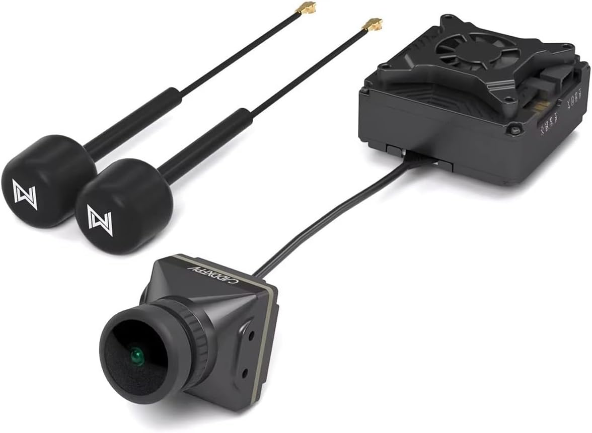 HD KIT 2W VTX Dual Antennas with Pro 1080P FOV160° Long Range Fit for FPV Racing Drone Accessories(GT VTX)