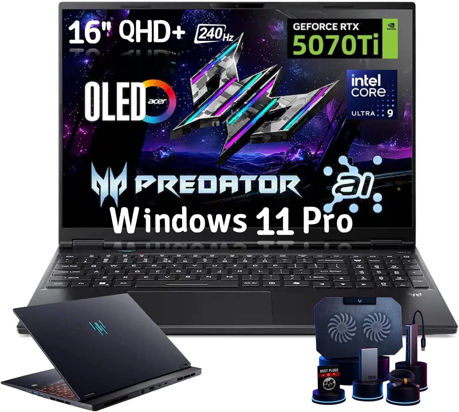 acer Predator Helios Neo 16S AI Gaming Laptop, NVIDIA RTX 5070Ti, 16