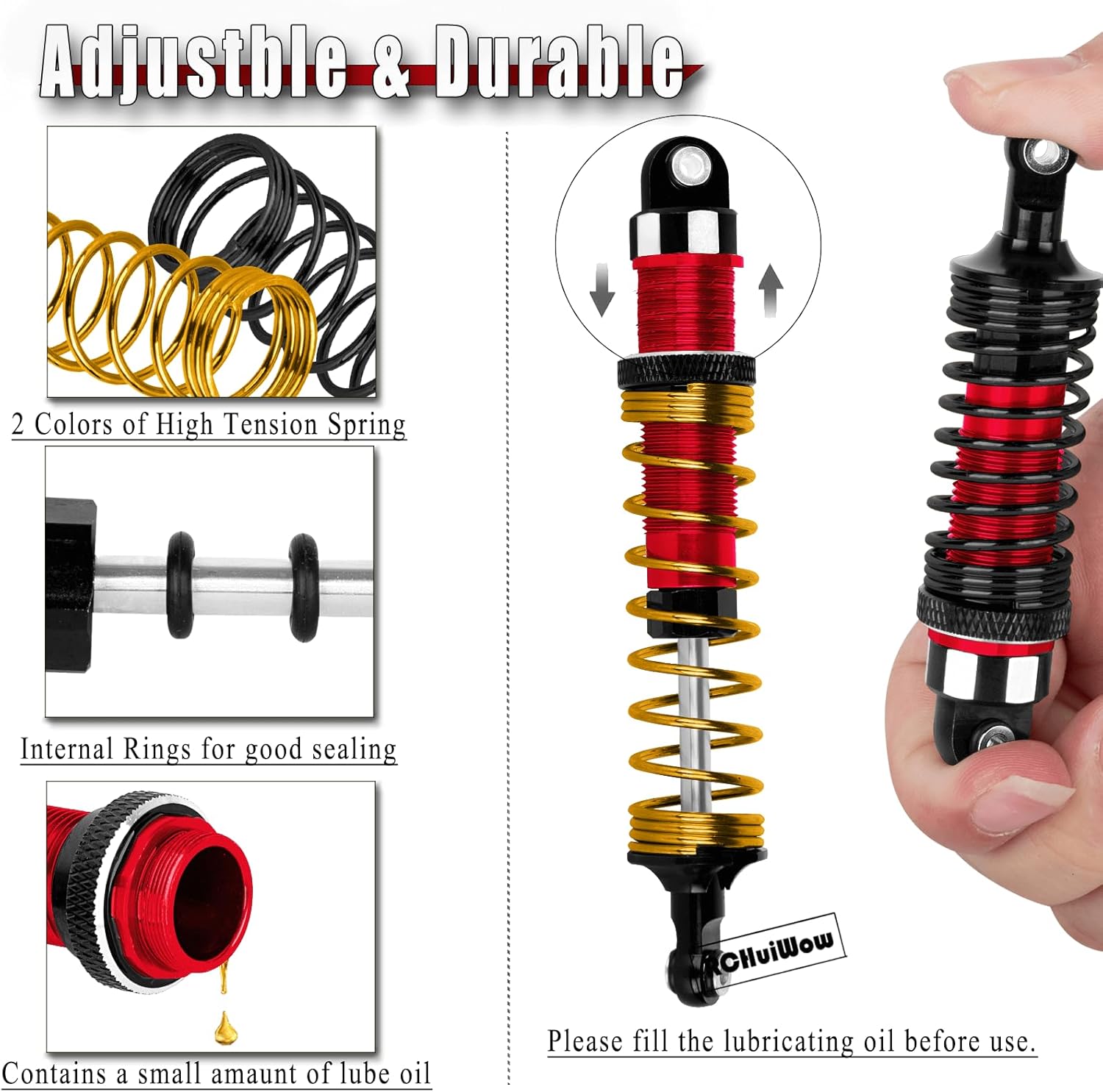 RC Upgrades Part for 1/10 Senton/Granite 3S &550,Shocks,Driveshafts,A Arms,Turnbuckles,Caster Block Set,Gearbox,25T Servo,58T Slipper,Center CVD &Support,Shock Towers,Steering,Red
