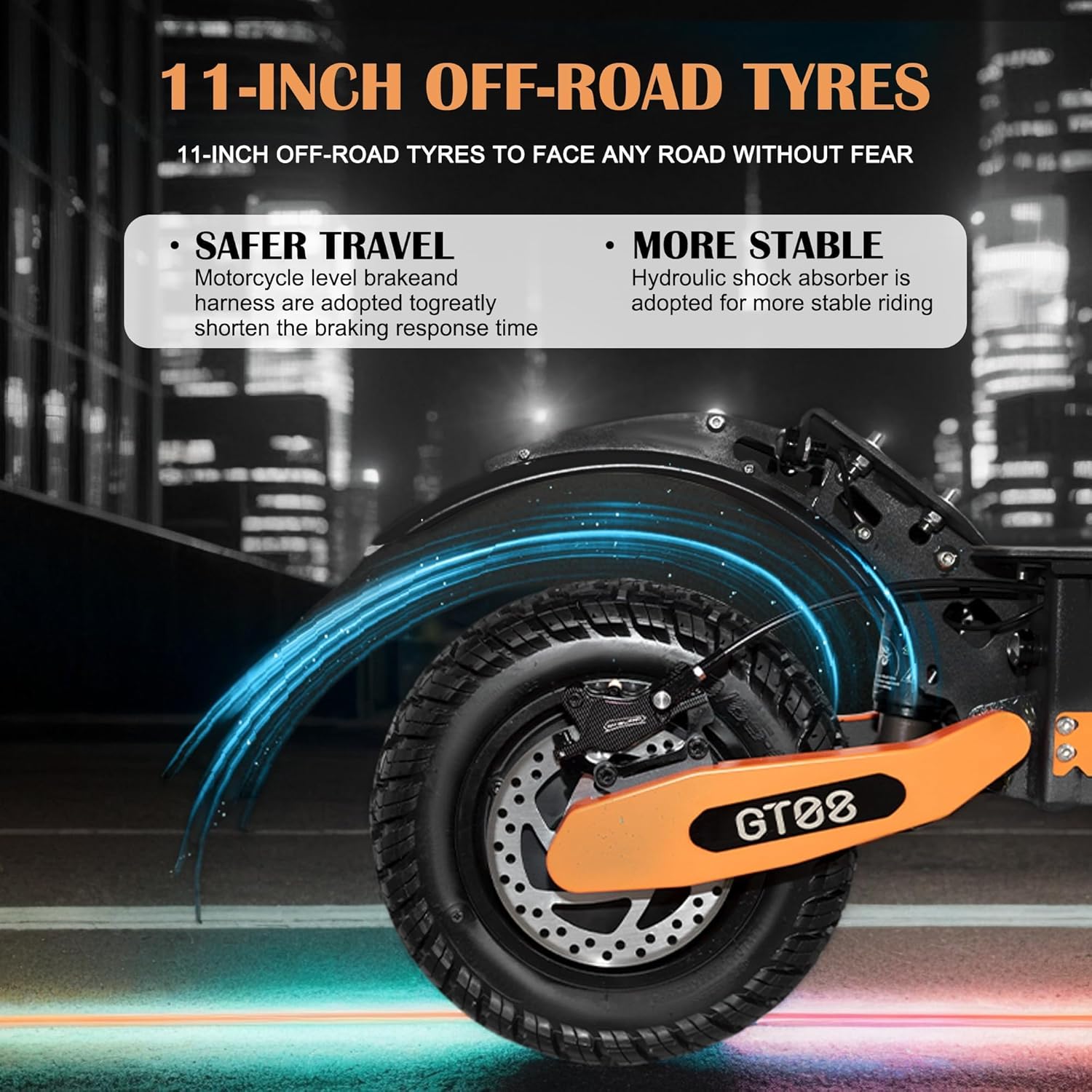 DOF 60V 27AH Electric Scooter for Adults, 5600W Dual Motor Commuter with 50MPH Speed & 40 Miles Range,11