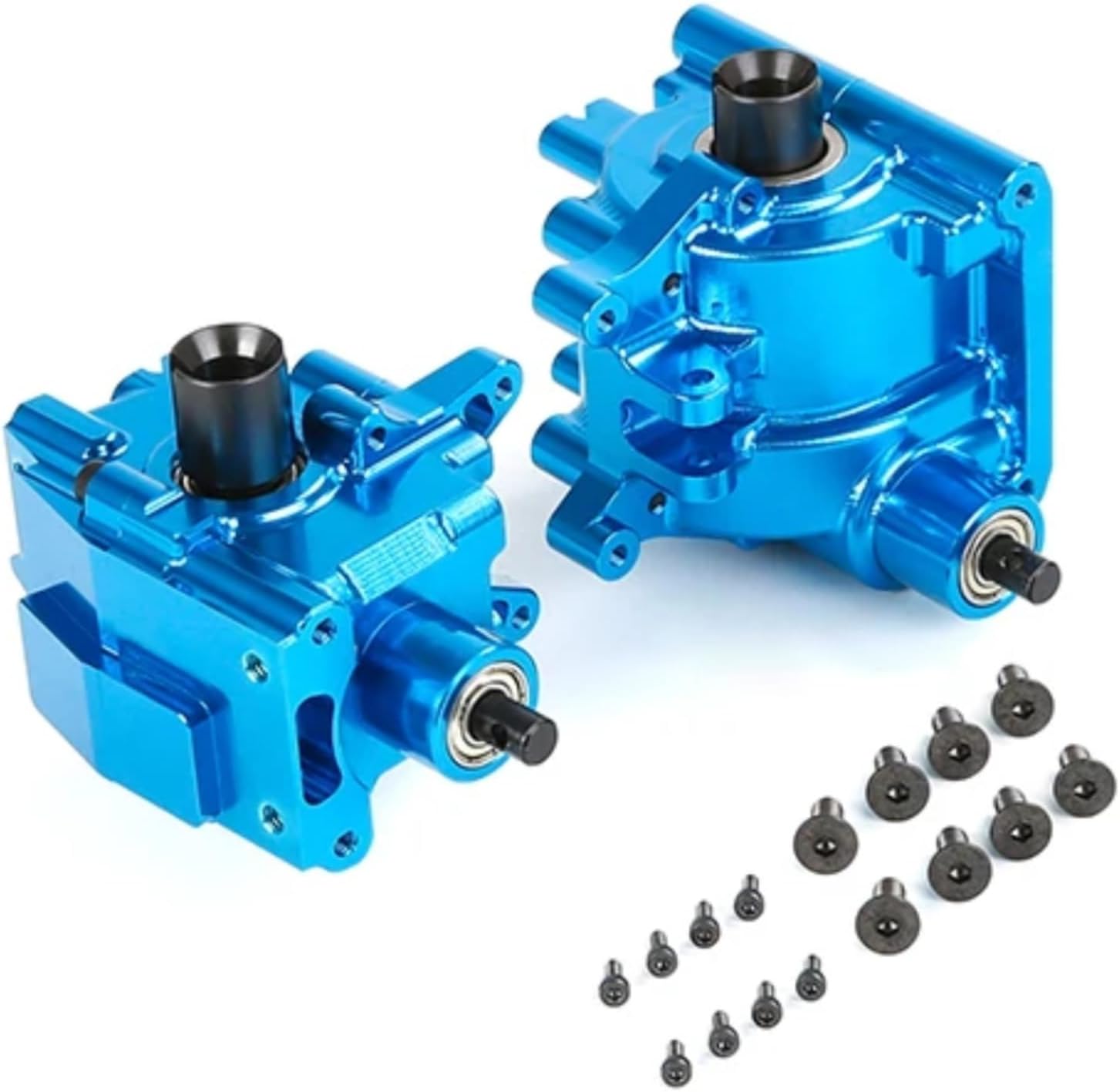 RC Car Parts Compatible with Losi 5ive T KMX2 for ROVAN LT 1/5 RC Car Upgrade Parts Aluminum Front Transmission Box Rear Transmission Box