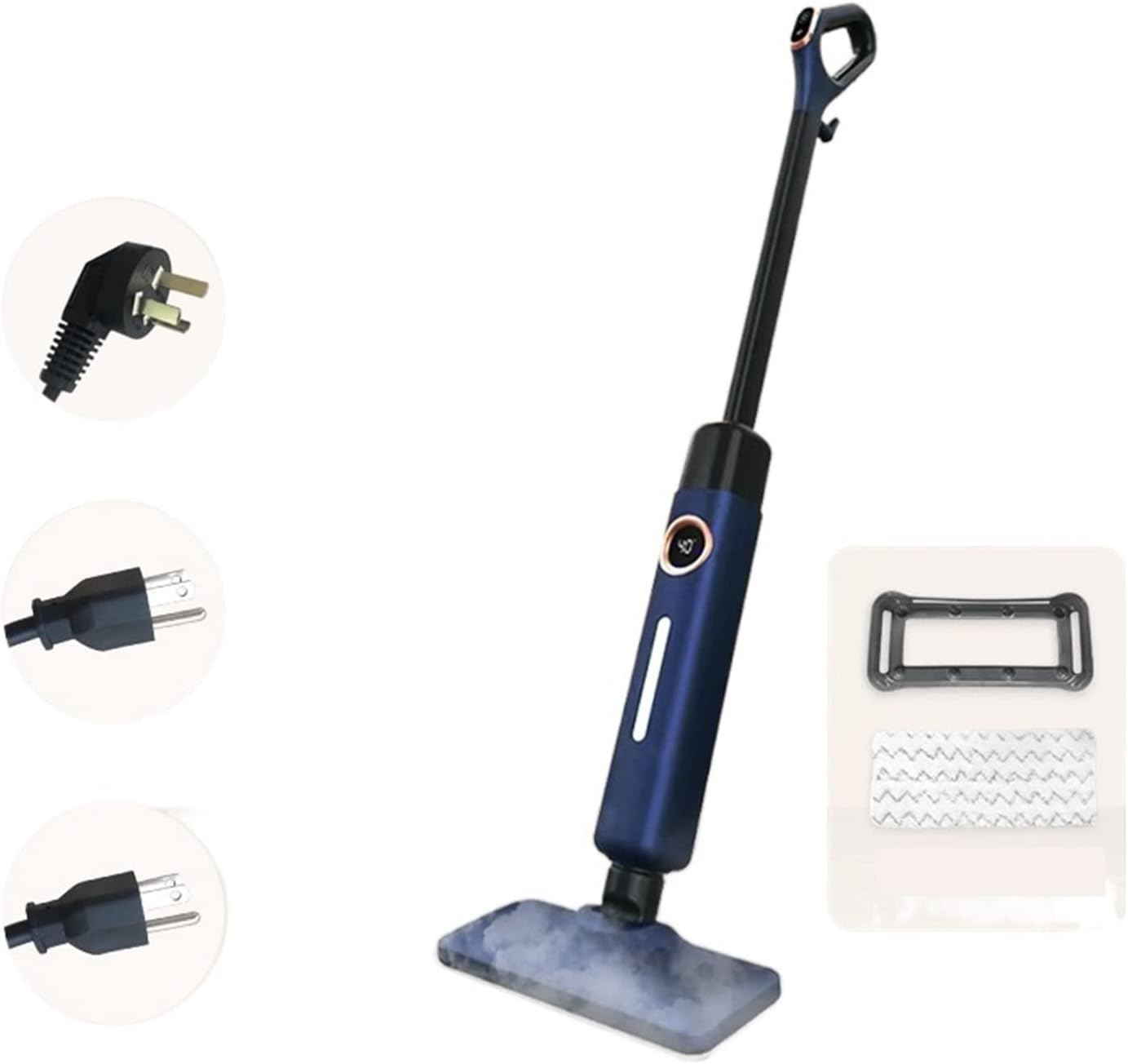 A1DFDFGOQSFG Steam Mop Cleaner 10-in-1 Laminate/Hardwood/Tiles/Carpet Kitchen - Garment - Clothes - Pet Friendly Steamer Whole House Multipurpose Use (Color : Black, Size : 1) (Black 1)