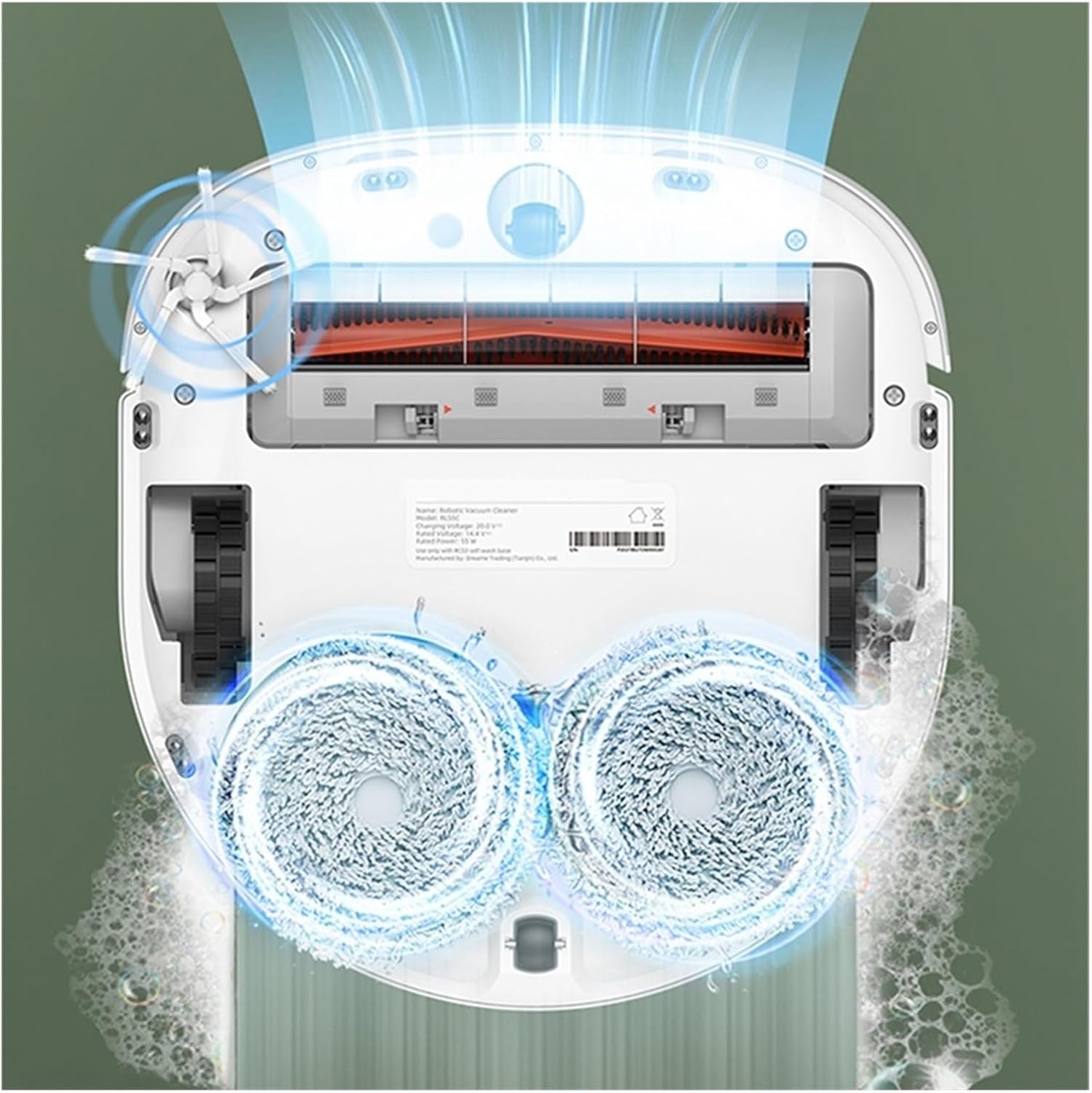 rqhdd Vacuum Attachment Compatible with Xiaomi Dreame Bot W10 / W10 Pro Self-Cleaning Robot Vacuum Mop Cloth Cleaner Replacement Spare Part(Set L)