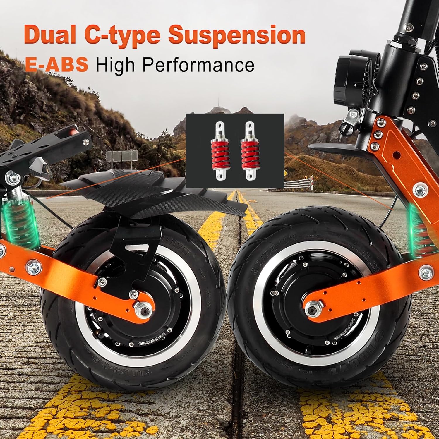 ZO01 Plus Electric Scooter, 6000W Dual Motors Up to 58 MPH, 60 Miles Range 60V35AH Battery, 11