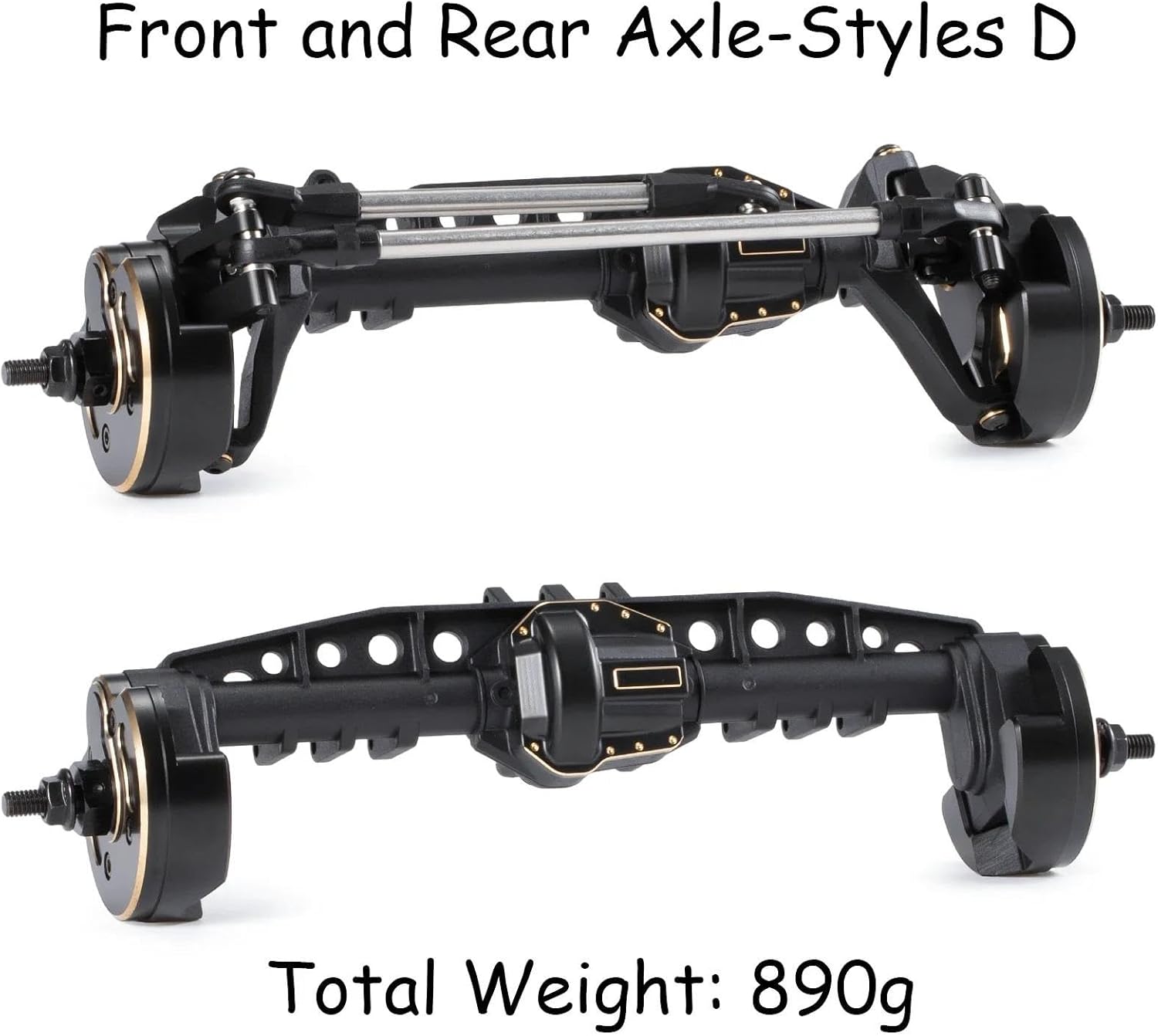 RC Vehicle Axles Compatible with Axial for SCX10 III 1/10 RC Car Crawler RC Car Front Rear Axle Set Upgrade Parts RC Car Upgrade Parts Accessories(Color:D,Size:1Set)