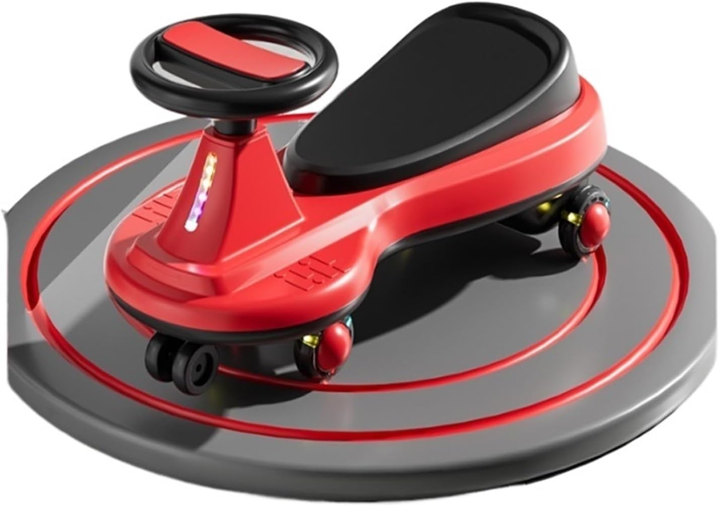 Wiggle Scooter Swing Car for Kids Ride-On Toy Flashing Wheels Anti-Rollover Wiggle Car for Boys Girls 3 Years and Up(Rojo)