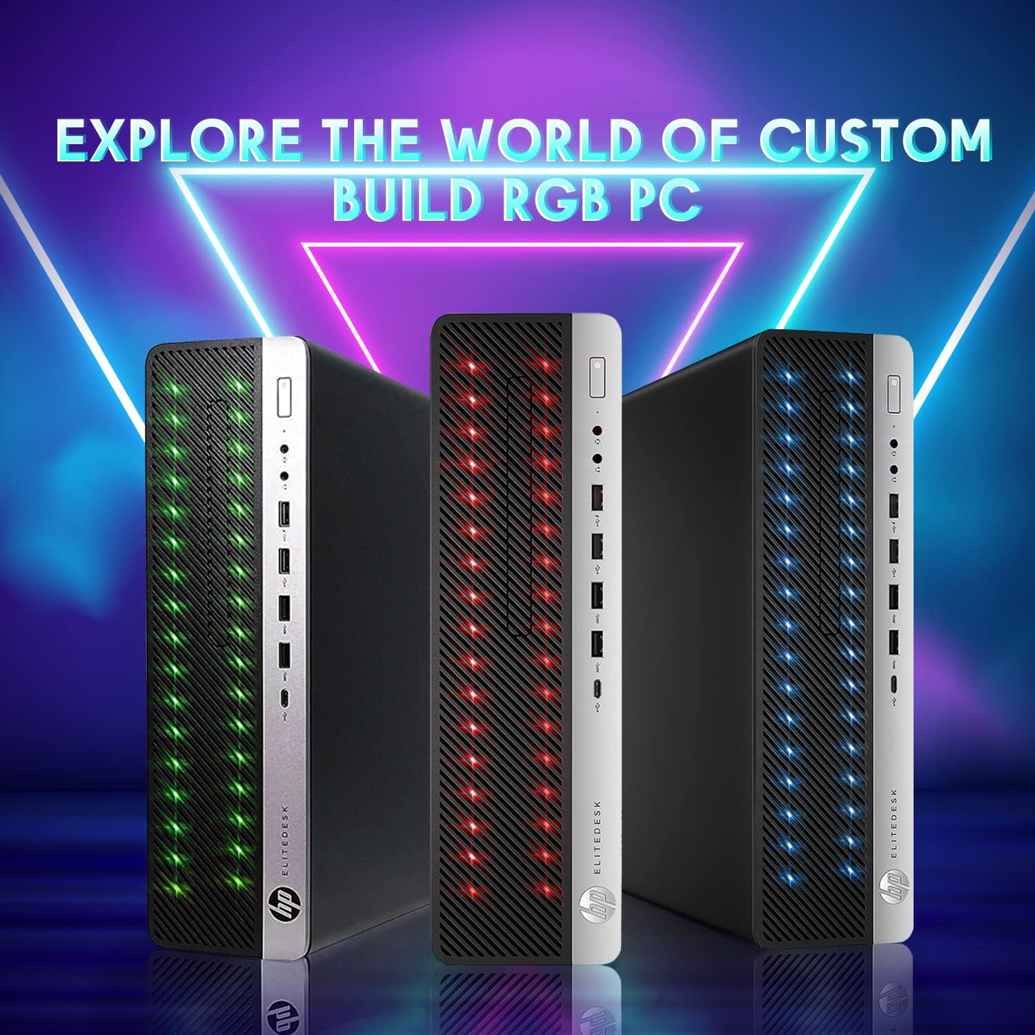 HP EliteDesk 800 G3 Computer Desktop PC, Intel Core i5-6500, 16GB RAM, 512GB M.2 SSD (Fast Boot), 1TB HDD, AMD RX 550 4GB, Gaming KB & M, WiFi, Windows 11 (Renewed)