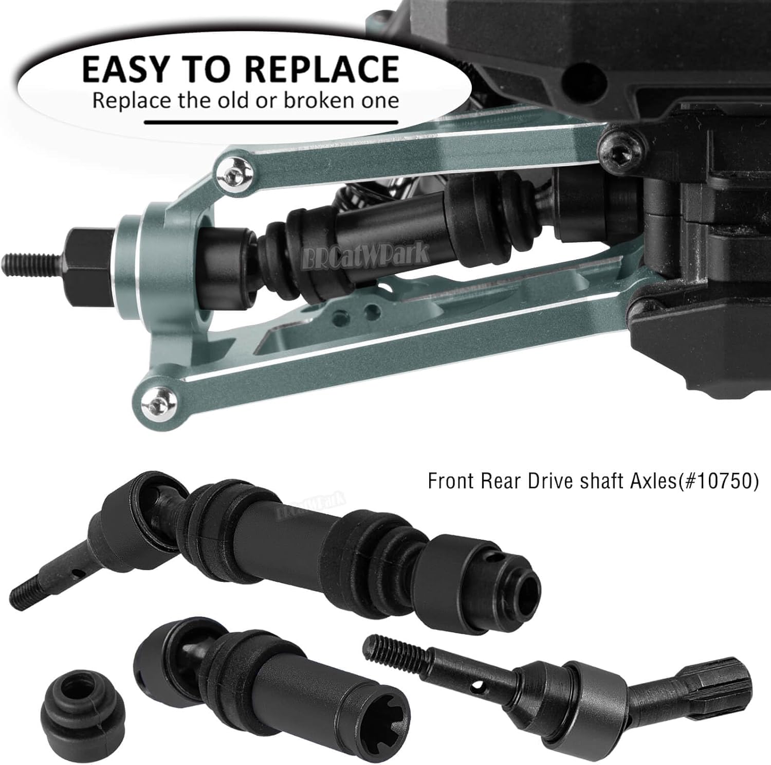 RC Upgrades Part for 1/16 Mini Maxx(#107154-1),Shocks,Dust Resist Cover,Controller Mount Plate,Drive Shaft,Wheelie Bar,Chassis,Arm,Caster/Steering Block,Stub Axle Carriers,Links,Titanium Black