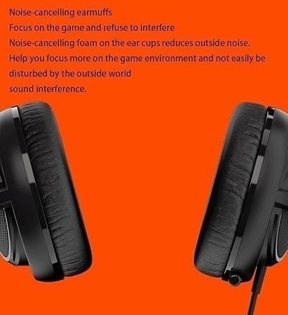 Gaming Headset, 3.5mm Wired Bass Stereo Noise Isolation Gaming Headphones with Mic for Laptop Computer,Head-Mounted Wired Gaming Headset