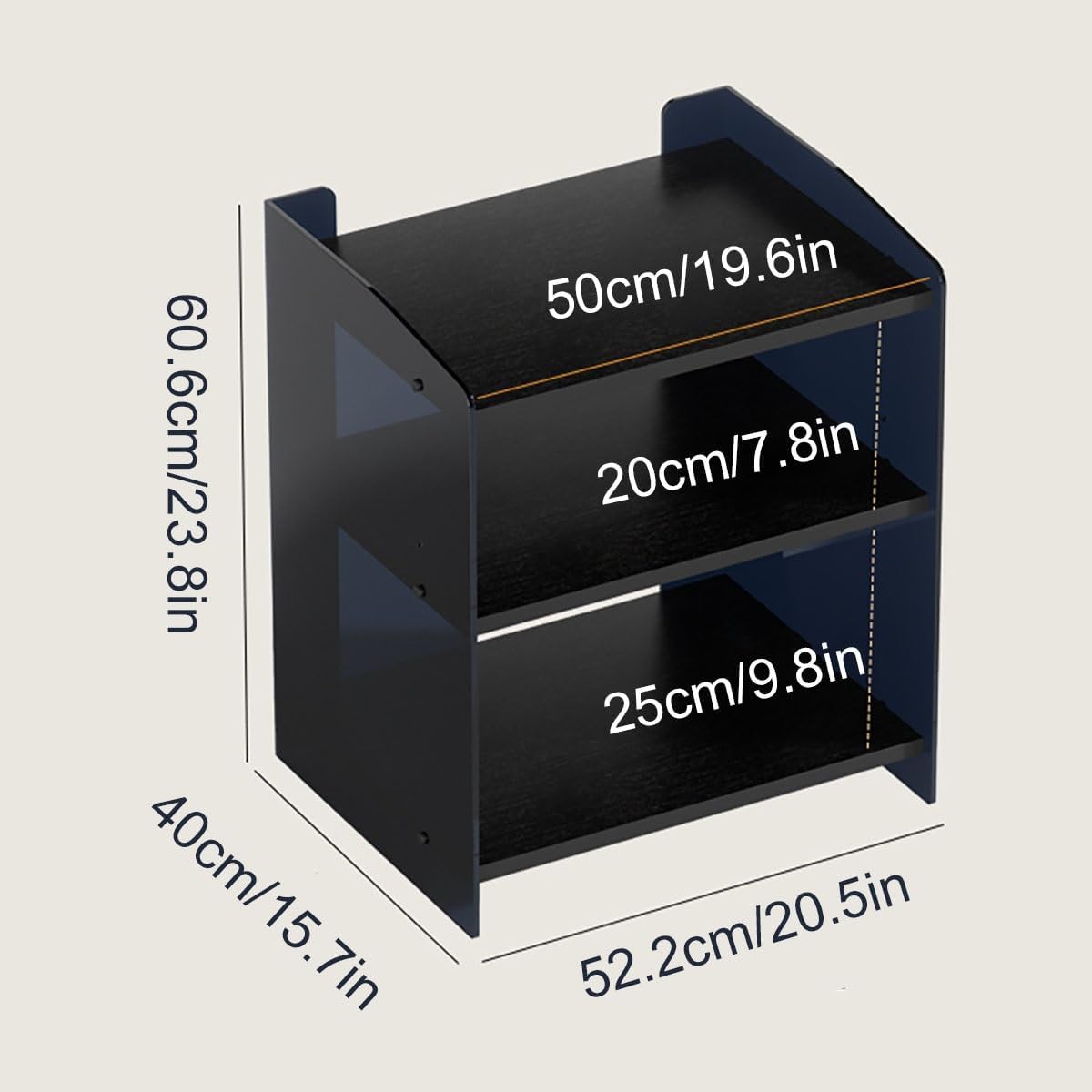 Modern Stereo Cabinet - Adjustable Media Storage Rack for Audio Equipment