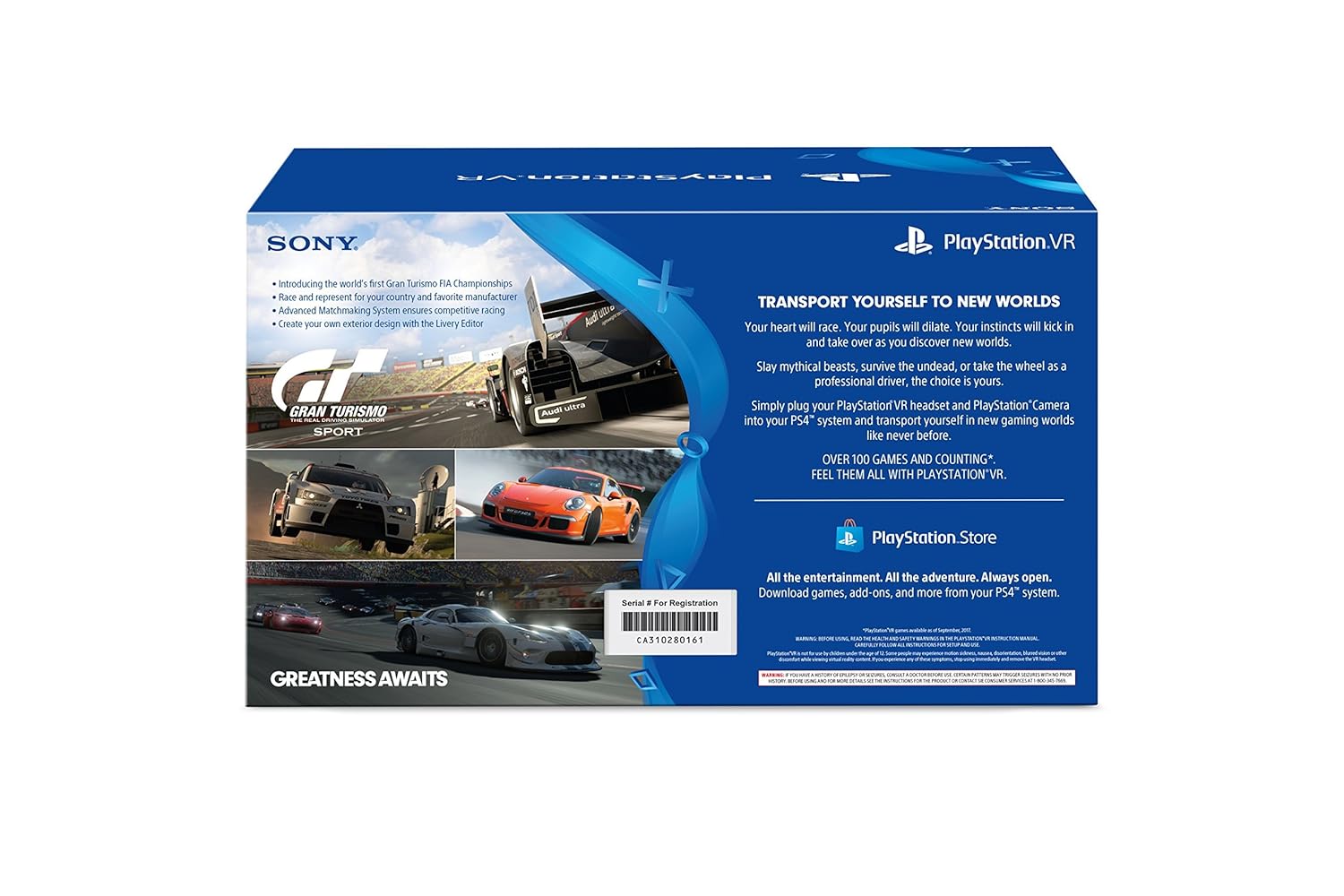 Playstation VR - GT Sport Bundle [Discontinued] (Renewed) [Video Game]