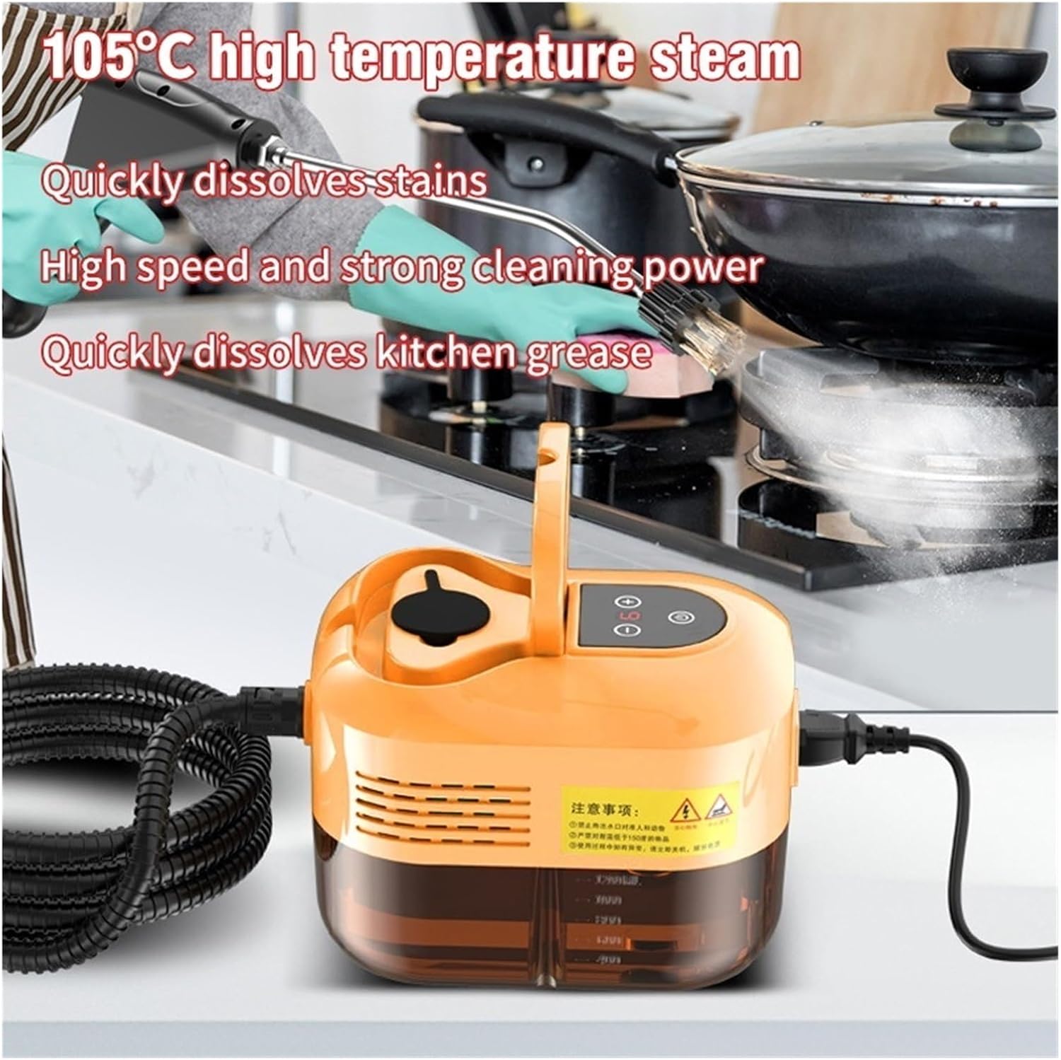 Handheld Household Steam Cleaner - High Pressure & High Temperature Compatible With Air Conditioner, Kitchen, Car, Furniture(L-9,110 V)