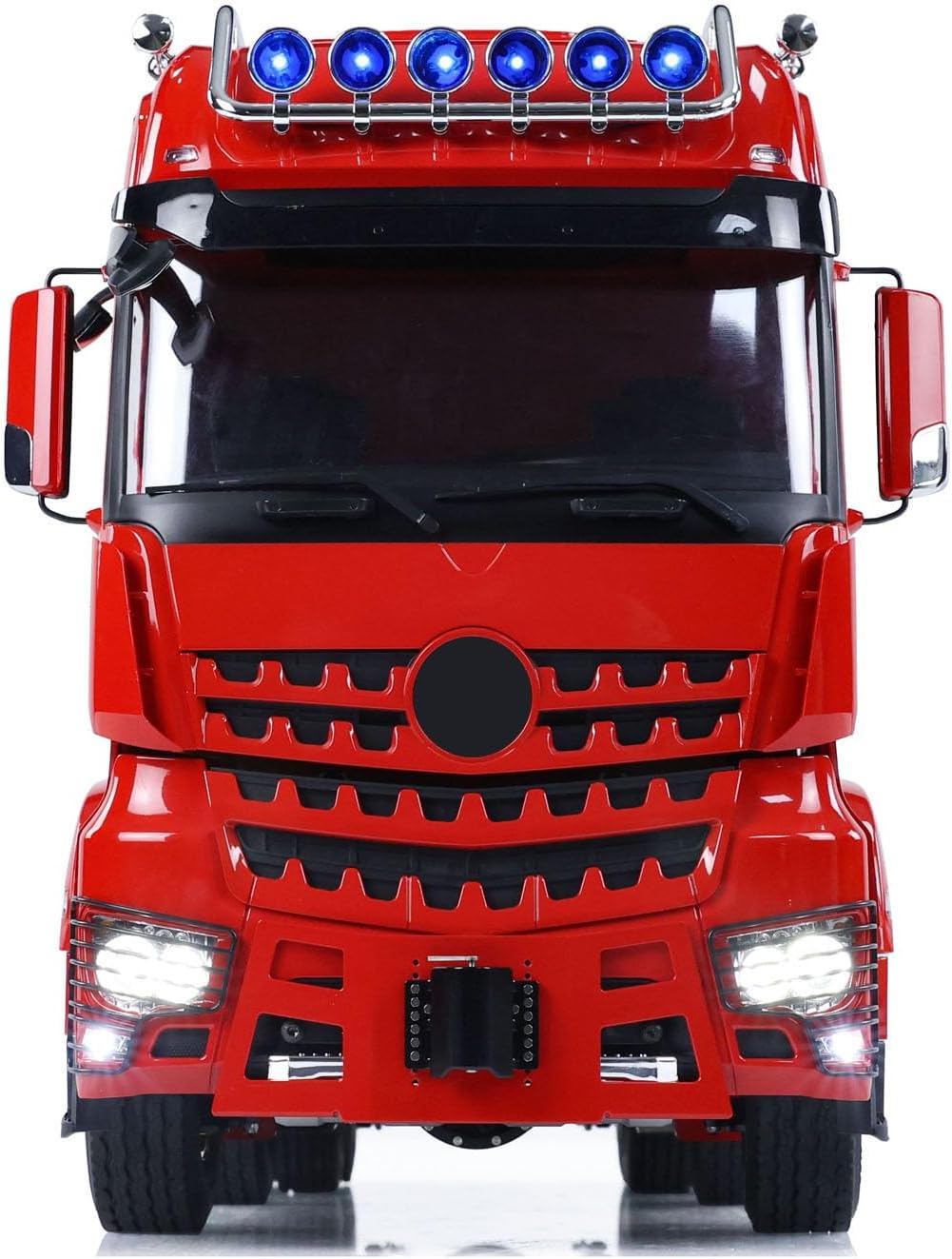 LESU wheelfun 1/14 RC Tractor Truck for 3363 1851 Heavy Metal Chassis 3-Speed Transmission Lock Differential Front Hook Equipment Rack Light Sound I6S Radio Construction Vehicle Hobby Grade Model