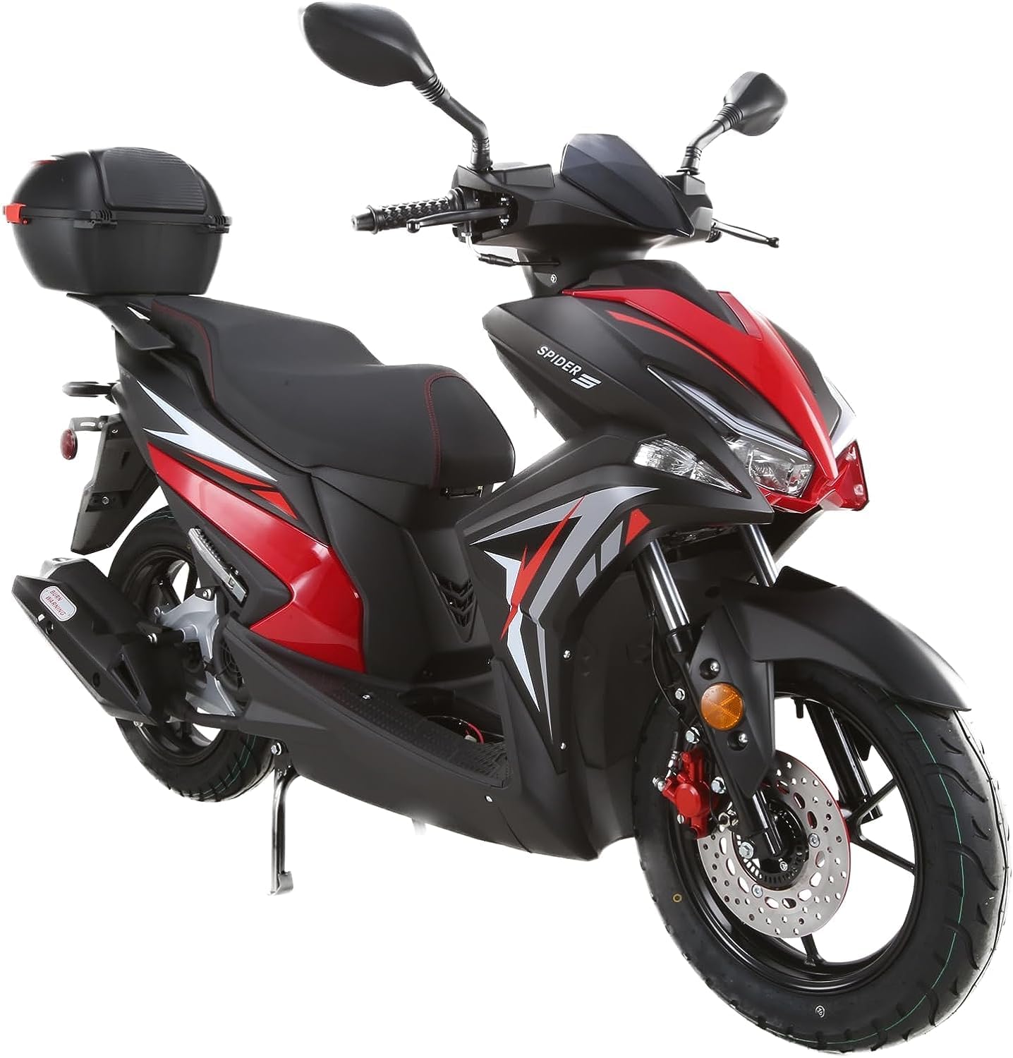 HHH Spider 200 EFI Scooter Clash 200cc EFI Deluxe Gas Powered 200cc Motorcycle Street Scooter Fully Automatic 14 inch Tires (Black Color)