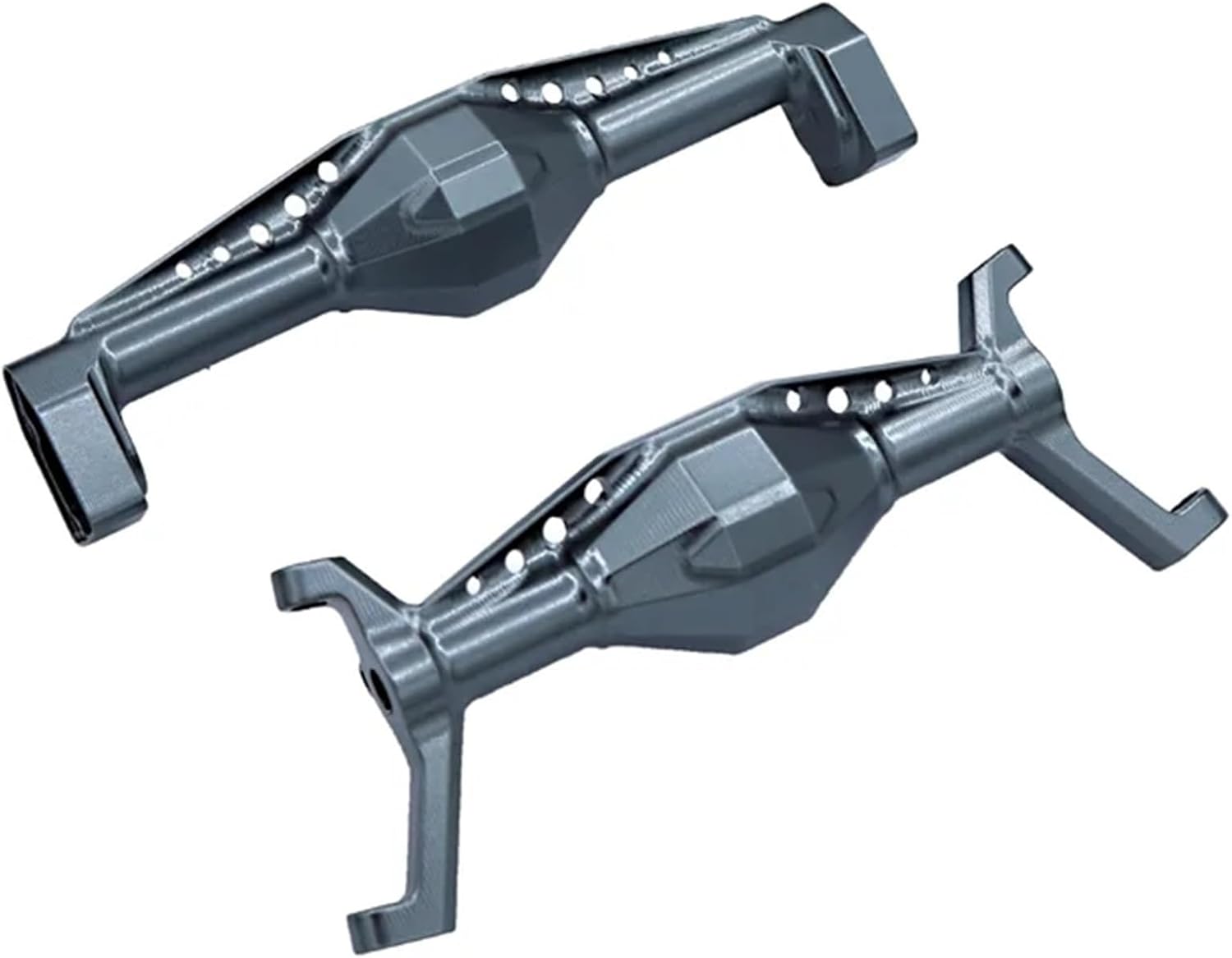 Compatible with Axial for Capra UTB18 1/18 RC Car Upgrade Part Accessories Replacement Parts Aluminum Alloy Front Axle Housing RC Car Part Accessories(Silver,Set)