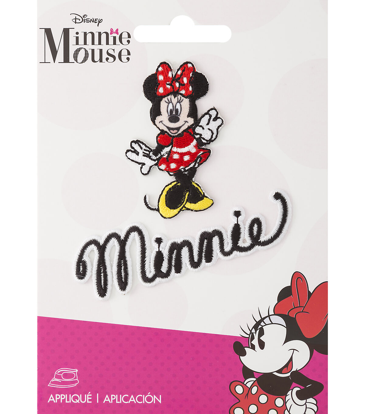 Disney 2 Minnie Mouse With Script Iron On Patch