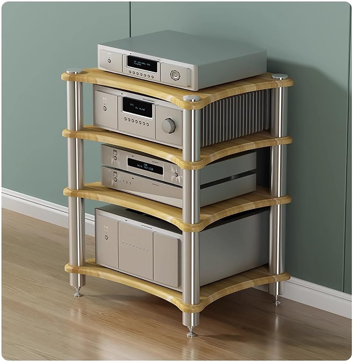 Audio Rack 4 Tier Stereo Amplifier Speaker Stand