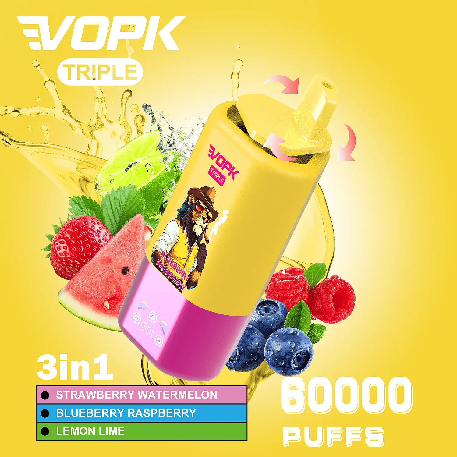 VOPK TRIPE 60K 3 in 1 (10pcs) - MYEU VAPES