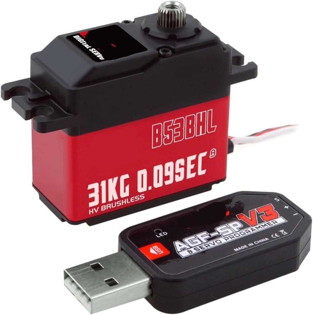 B53BHL V2 B53CHL V2 31KG 32KG Magnetic Waterproof Coreless Torque Fast Programmable Brushless Standard Remote Control Servo(B53BHL V2 31kg Set2)