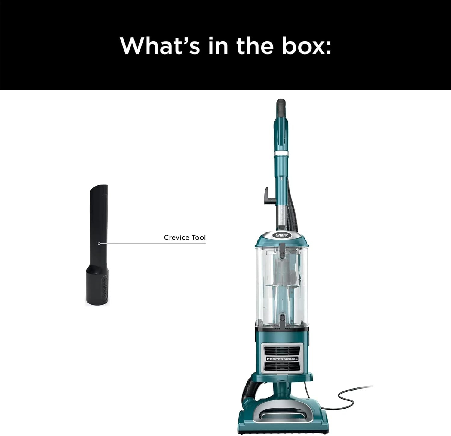 Shark CU512 Lift-Away XL Upright Vacuum with Crevice Tool, Teal (Renewed)
