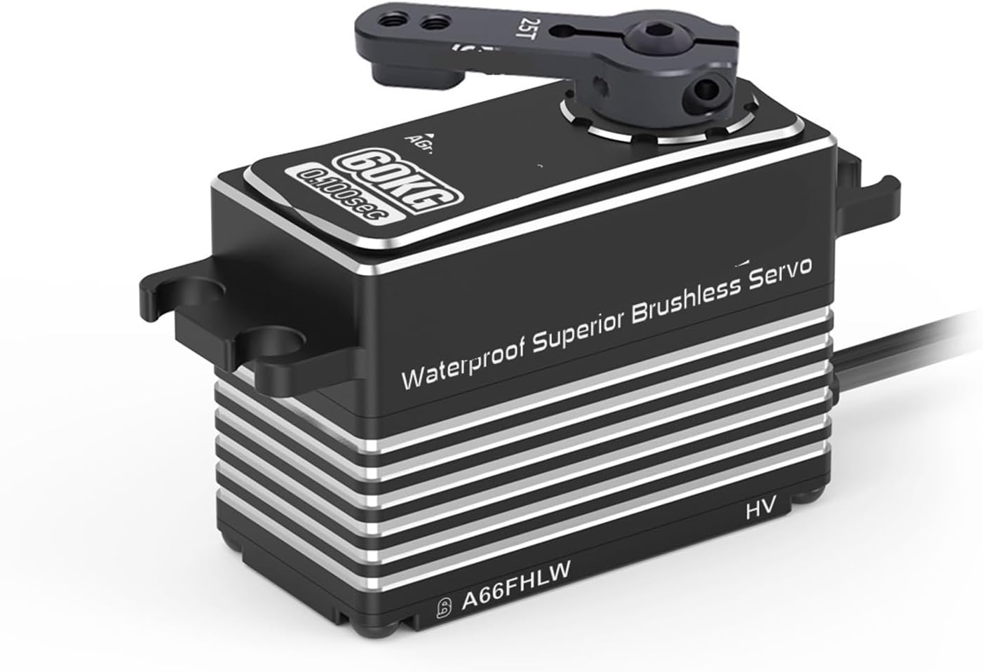 A66FHLW 60KG Super Torque 0.100Sec 4-Pole Steel Gears Brushless Servo 1Pcs(A66FHLW)