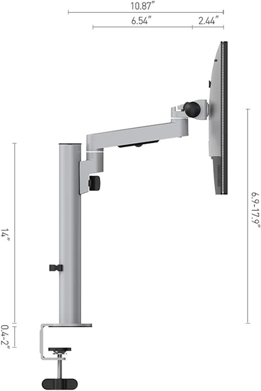 Desk clamp monitor stand, 360° rotation, 8kg load-bearing capacity, suitable for 17-32 inch monitor screens