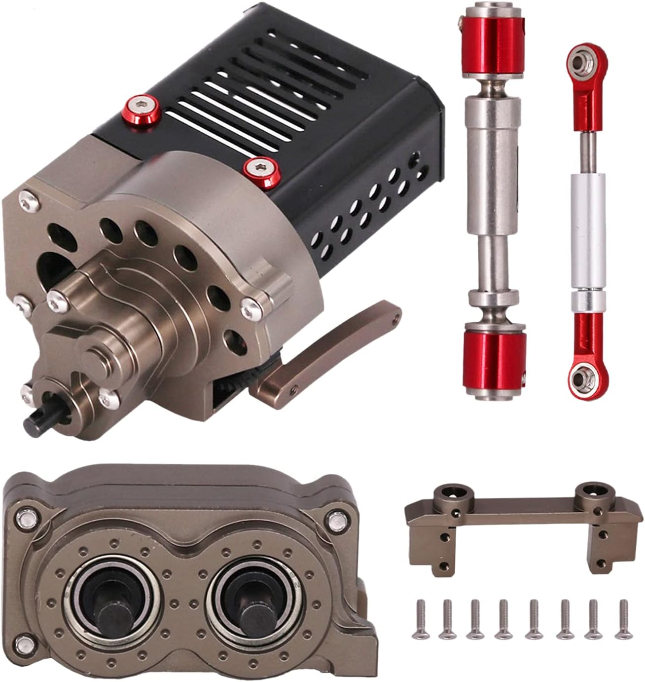 Metal Front Motor Box Set for SCX10 1/10