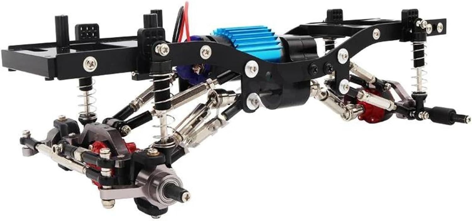 RC Spare Part for WPL C14 C24 C24-1 1/16 Metal Frame for Chassis Kit Axle Gearbox Shock Tires RC Car Upgrade Spare Parts Wheelbase Assemble Accessories(Frame 2)