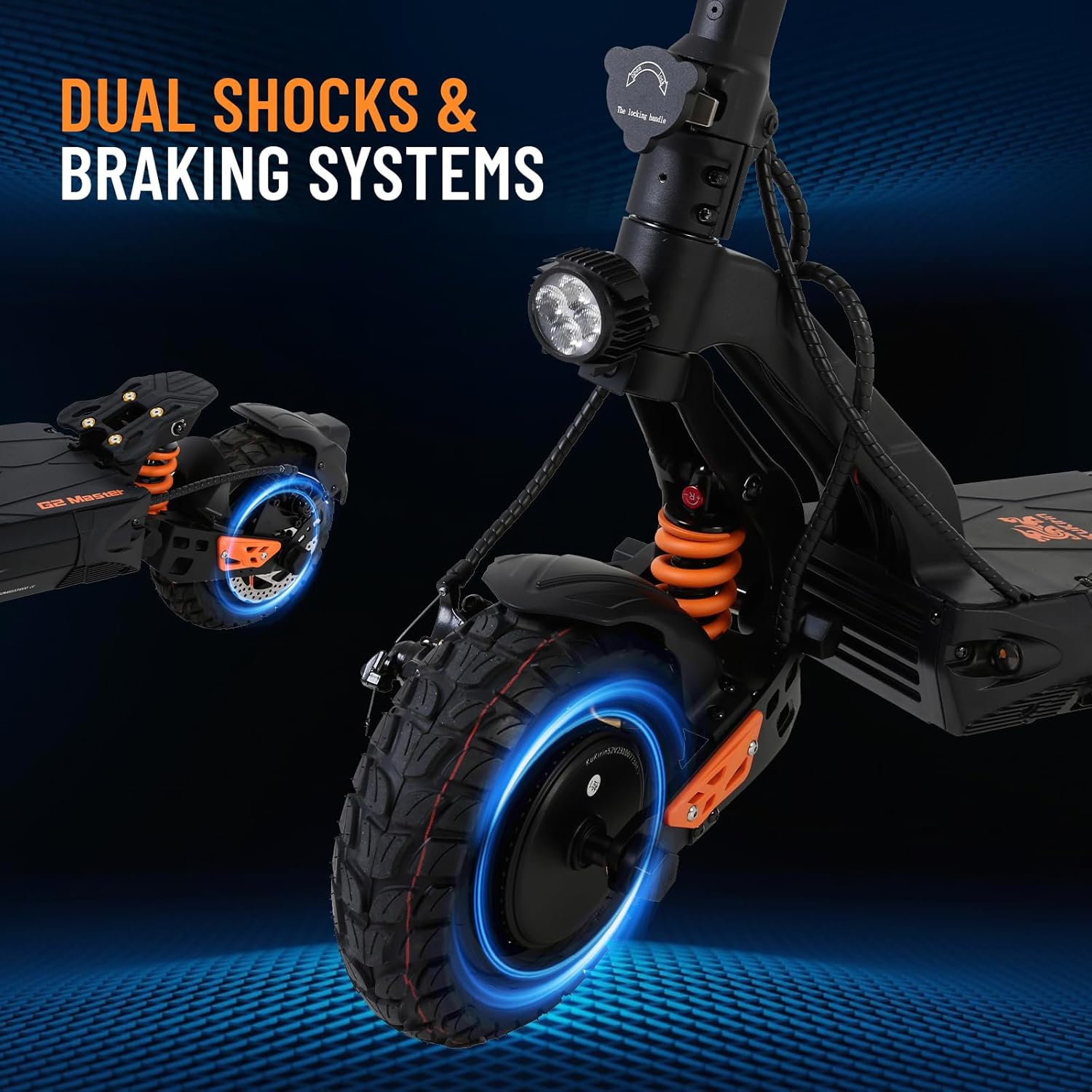 KUKIRIN G2 Master/G2Max Electric Scooter, 2000W Motor, 40 Mph Max Speed & 40 Miles Max Range, with 10'' Off-Road Tire, Foldable Electric Scooter for Adults, Teens, Load 264 Lbs