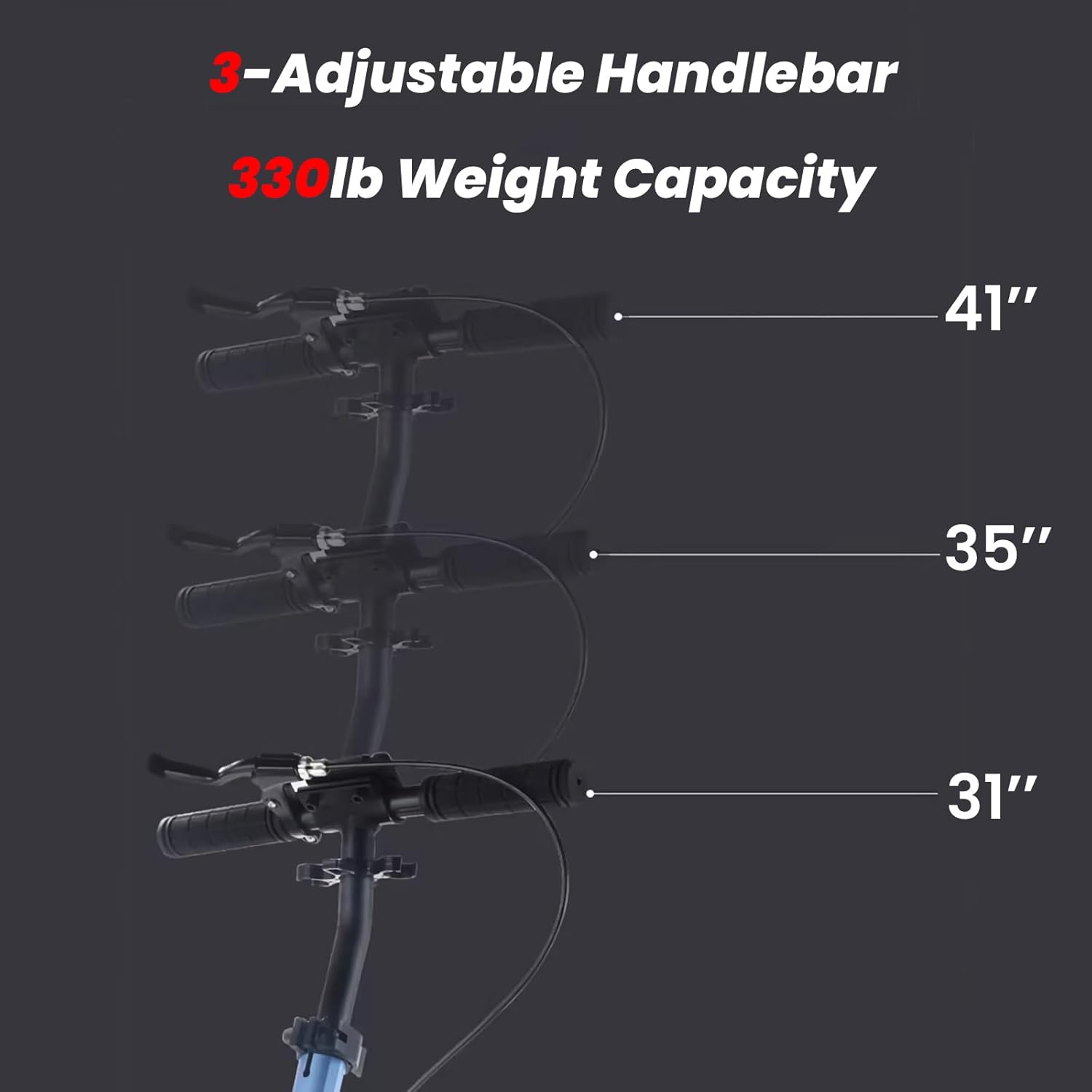 Scooters for Adults,Folding Kick Scooter for Ages 12 Years And Up,Two Wheeled(200Mm),Adjustable Handlebar, Dual Brakes System, Lightweight Sports Commuter Scooter, for Riders Up To 220 Lbs,Blu