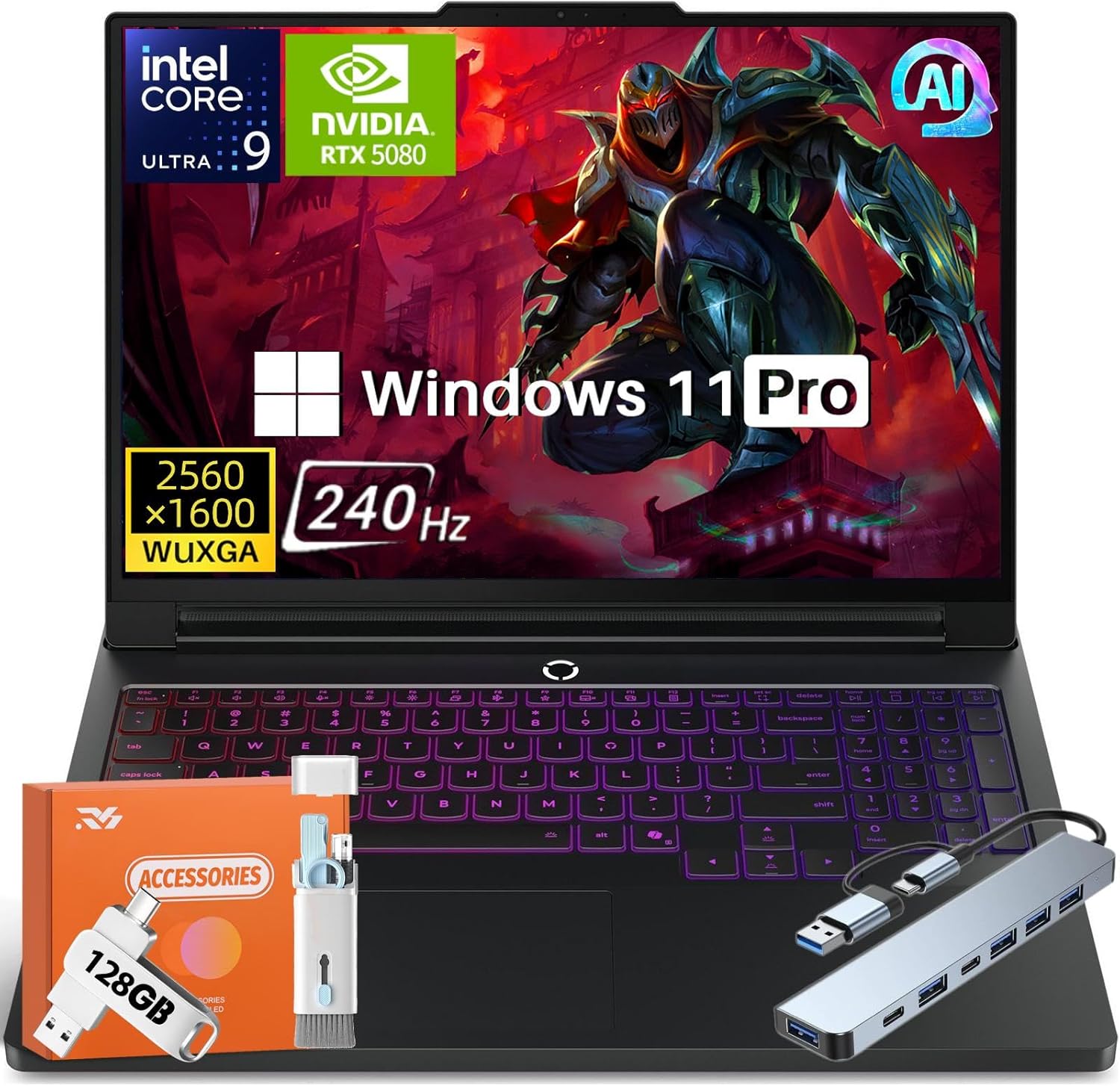 Lenovo Legion Pro 7i Gen 10 Gaming Laptop 2025 New, GeForce RTX 5080 16GB GDDR7, Intel Ultra 9 275HX (Up to 5.4GHz), 16