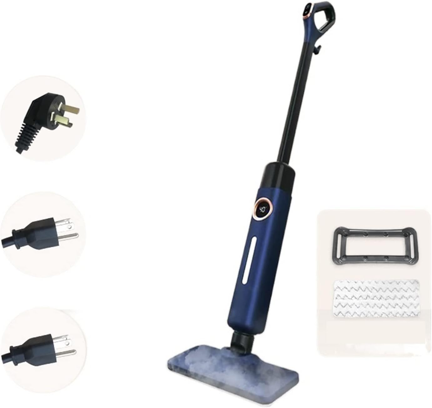 Steam Mop Steam Mop Cleaner 10-in-1 Laminate/Hardwood/Tiles/Carpet Kitchen - Garment - Clothes - Pet Friendly Steamer Whole House Multipurpose Use (Color : Black Size : X-Small) (Black X) (Black X)