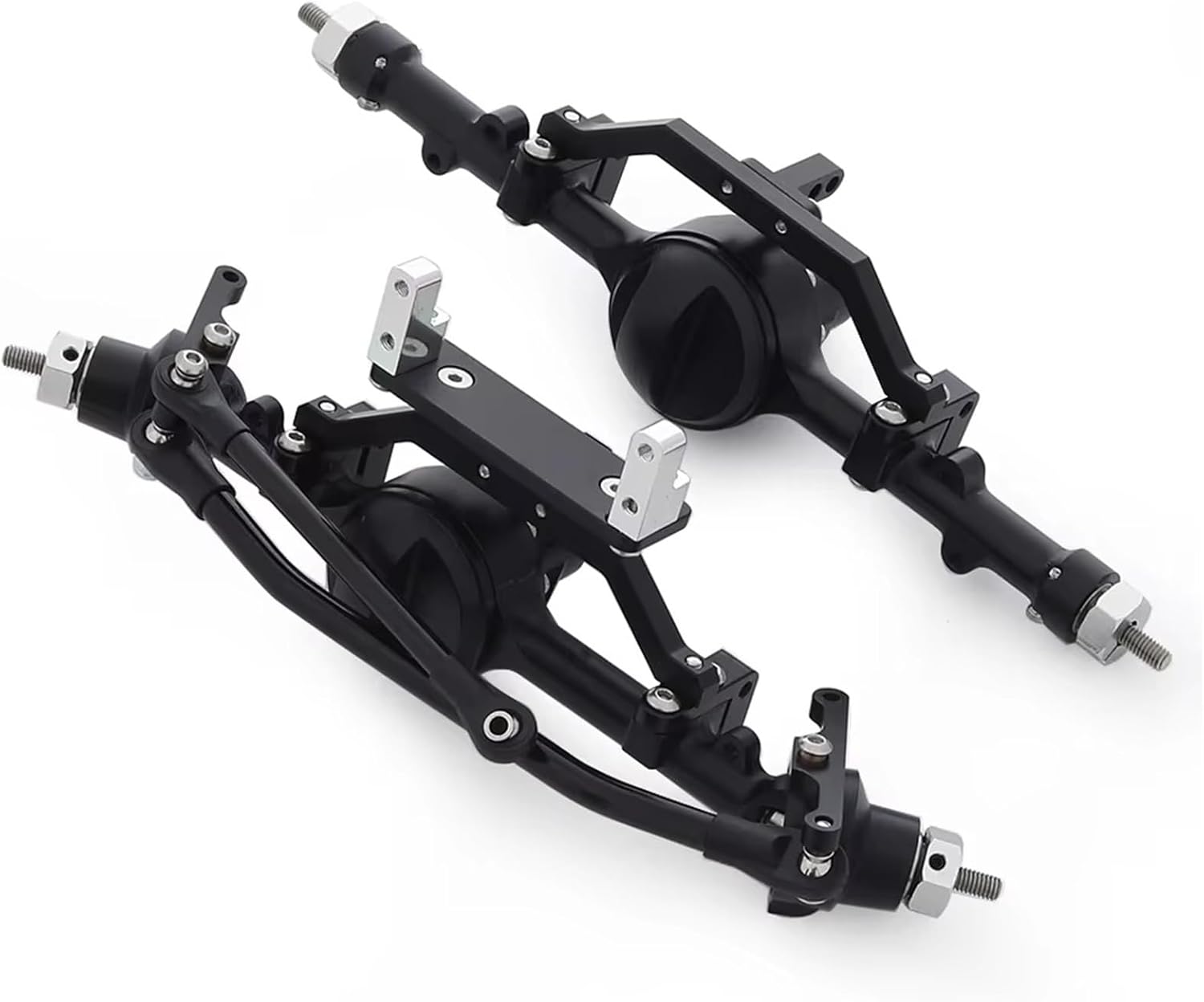 RC Car Parts Compatible with Gelande II TF2 D110 for Yota II CNC Aluminum Alloy D90 Front Rear Axels Set for 1/10 RC Crawler Upgrade Parts(Rear and Front)