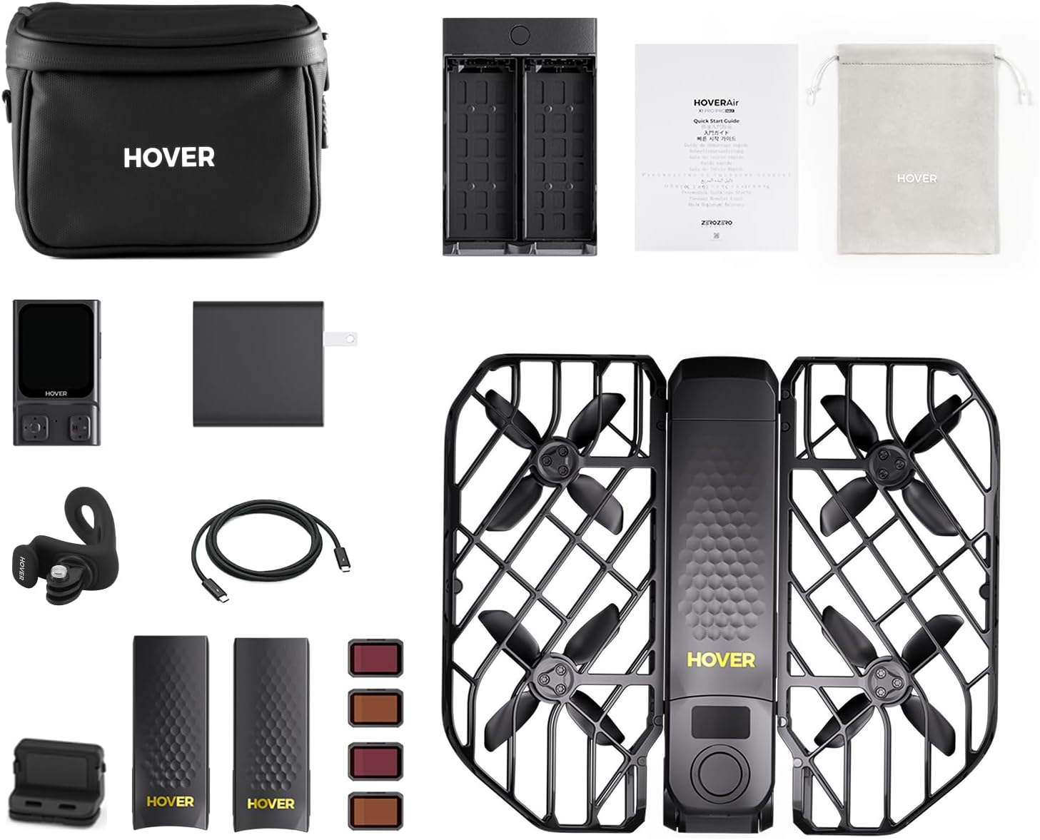 HOVERAir X1 PROMAX 8K Action Flying Camera, Foldable Drone with Camera with 42 KM/H Follow Speed, 10+ Fully Automatic Flight Modes, Fly Anywhere with OmniTerrain, SmoothCapture 2.0(Cycling Combo)