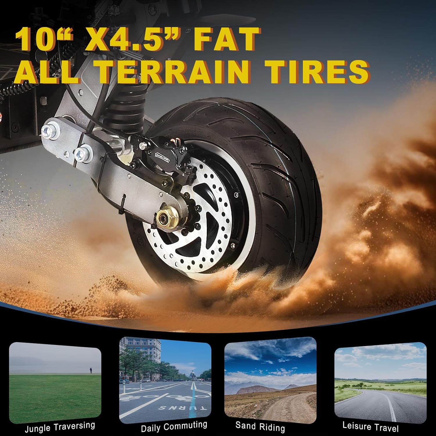 6000w Electric Scooter Dual Motor Up to 58 MPH, 60V35Ah Battery 60 Miles Long Range, Dual Suspension and Hydraulic Disc Brakes, Fat Tires Fast Electric Scooter with seat & Damper