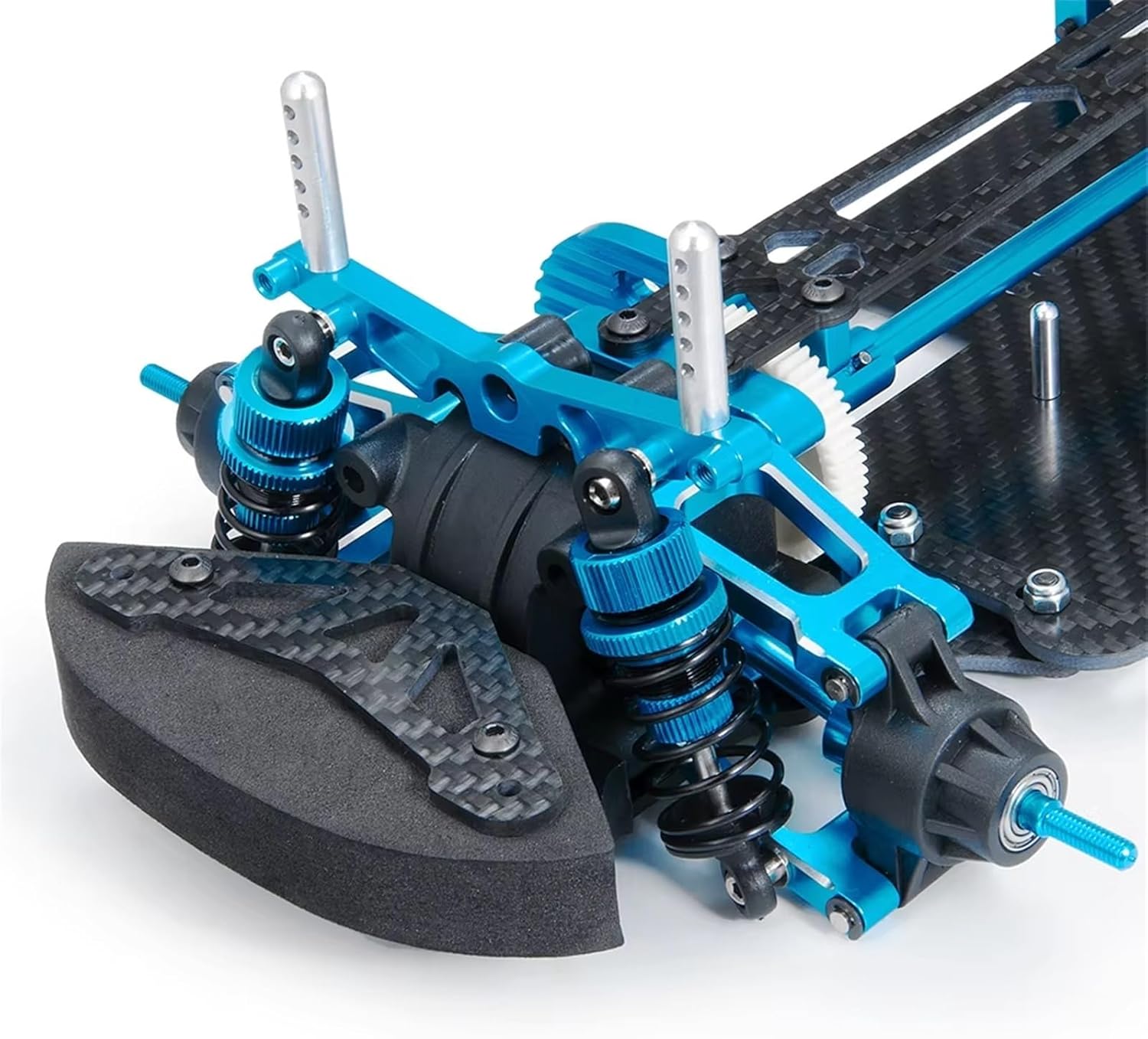 RC Car Accessories Compatible with Tamiya TT01 Metal Frame for Chassis with Shock Absorbers Wheels Belt Drive 1/10 RC Car Parts