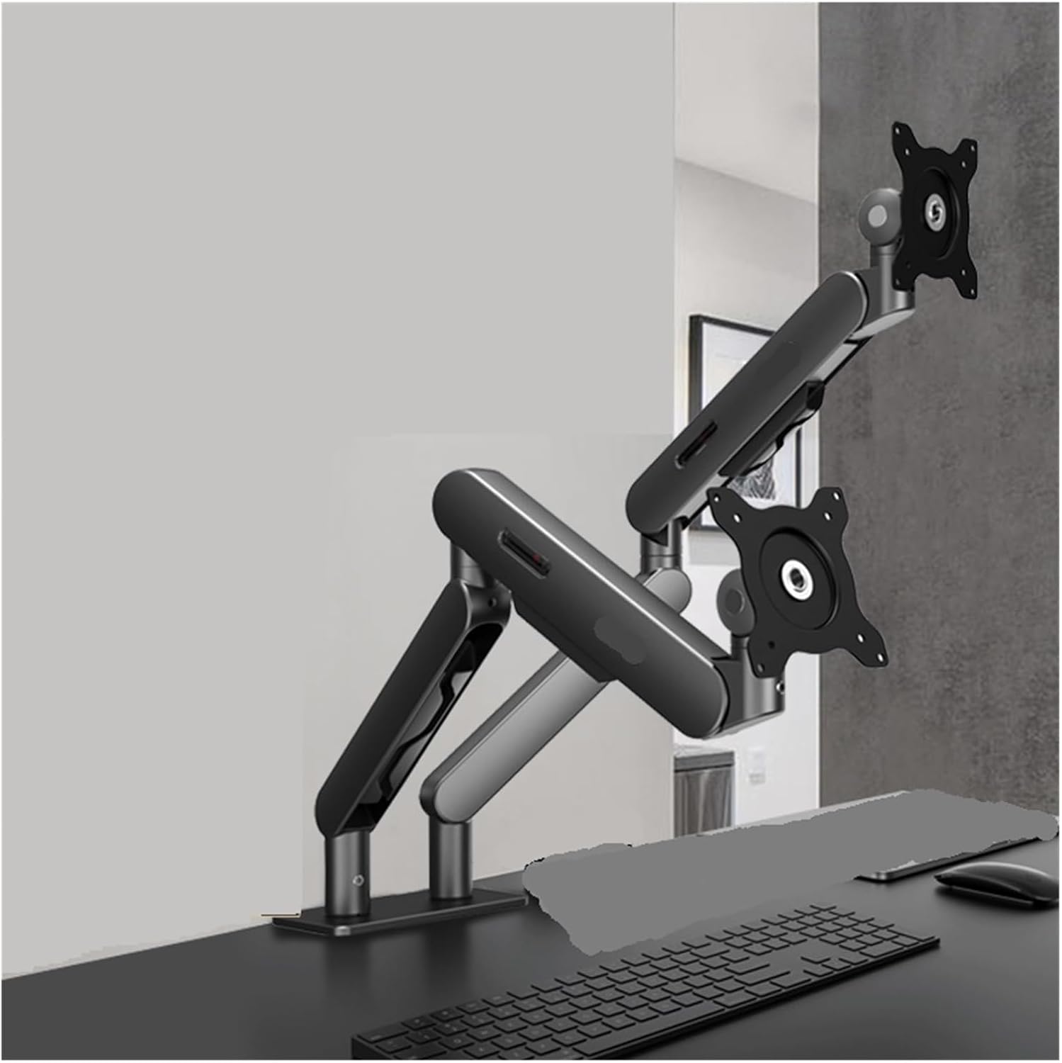 Monitor Stand AM400 Robotic arm Computer Display Screen Lifting Cantilever Base Dual Screen(Gray)