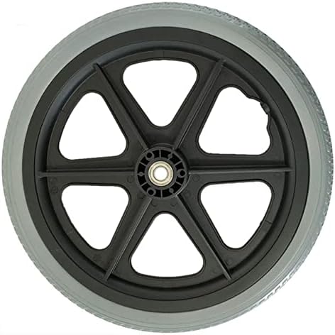 16 Inch Wheelchair Rear Wheel, Manual Wheelchair Accessories, Trolley Replacement Wheel, 16x1.75 Solid Tire Big Wheel (Color : Gray, Size : 16inch/373mm(2 Count)) (Gray 16inch/373mm(1 COUNT))