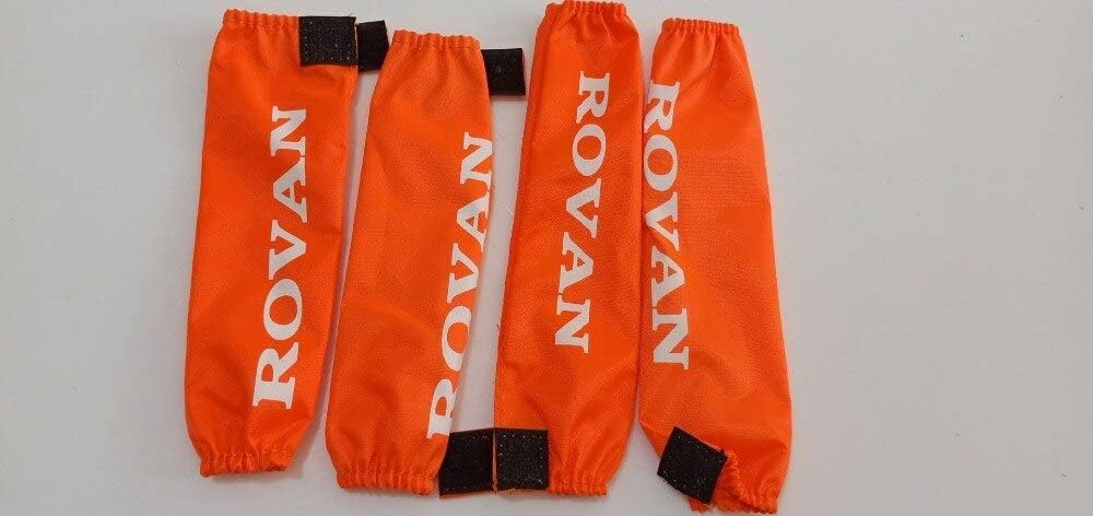 Hockus Accessories 5b 5t 5sc CNC Alloy 8mm Shocks Absorbers with Shock Support Caps Set with Shock Cover - (Color: Orange Shock Cover)