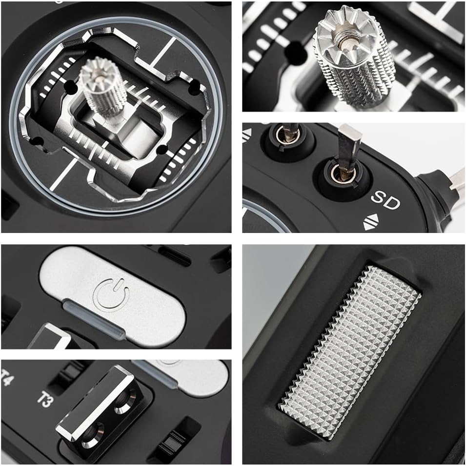 V16Max ELRS CNC Hall Gimbals Radio Transmitter, 16 Channels, 2.4G, Mode 2, for RC Drone (Black)