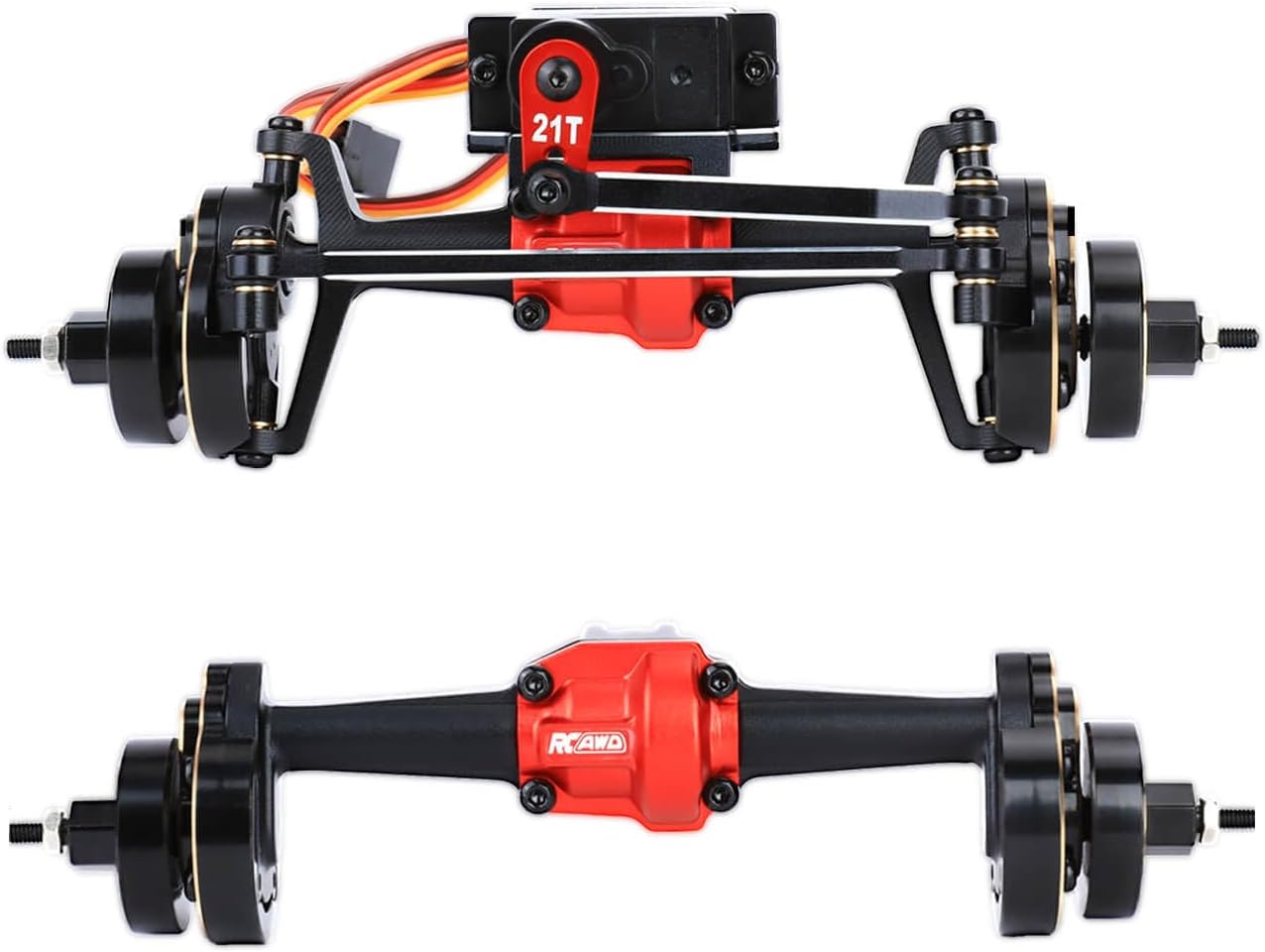 RCAWD +10mm Wide Front Rear Portal Axle & Steering Servo for Hobby Plus 1/18 CR-18P EVO PRO 1/18 FURITEK FX118 Fury Wagon Katana RTR Upgrades Part