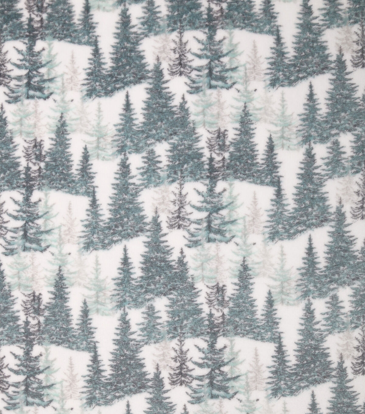 Sew Lush Fleece Fabric Winter Trees
