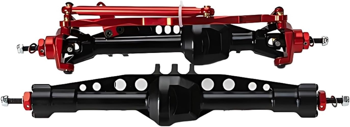 RC Vehicle Axles Compatible with Axial for SCX10 1/10 RC Car Part Aluminum Alloy Front Rear Axle RC Upgrade Part Protector Rc Front Rear Axle(Color3)