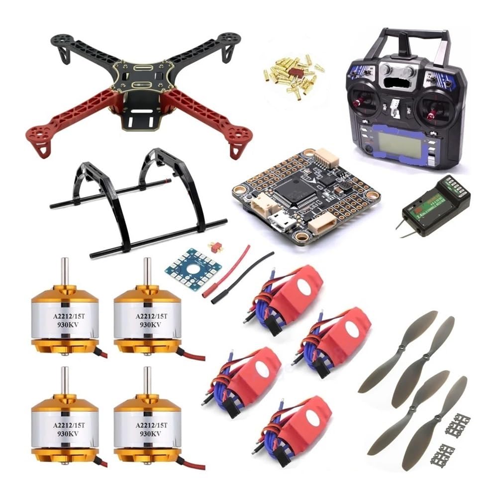 F330 Chassis Kit, F4 Flight Controller Board, 930kV A2212 Engine, 20A, 8038 Propellers for RC Quadcopter (With FS-I6 TX)