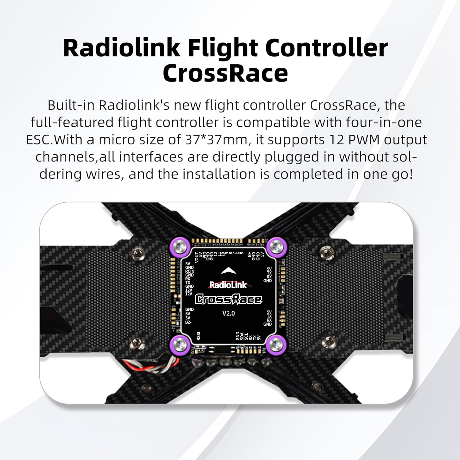 Radiolink M435 GPS Heavy Lift Drone 3KG Payload with 120km/h Flight Speed, 4000 Meters Control Distance, HD FPV GPS Caddx Walksnail Avatar Goggles, Routes Planning, Autopilot, Auto Takeoff/Landing, Drop, FPV RTF Payload Quad