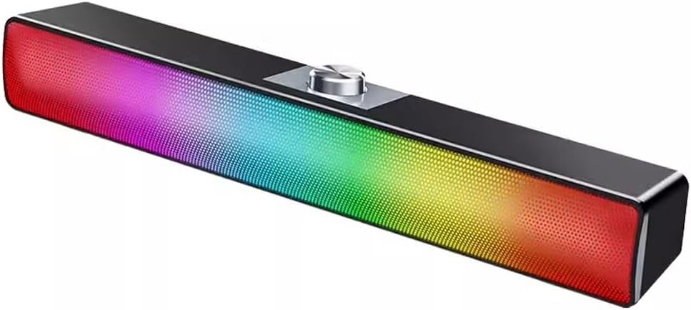 Computer Audio Desktop Speaker Long Home Colorful Light Small Subwoofer