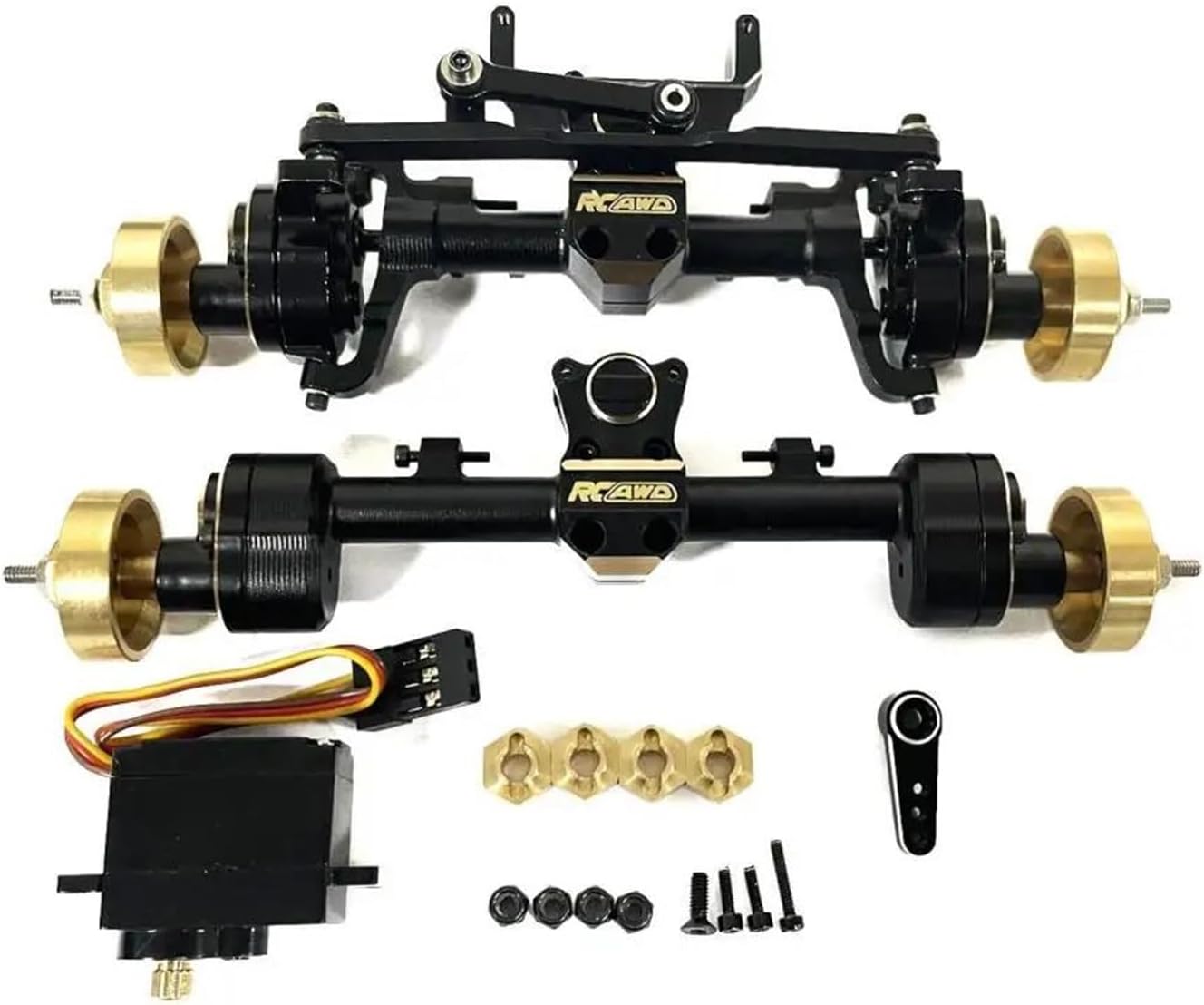 RC Vehicle Axles Compatible with AXIAL SCX24 Aluminum Alloy Front Rear Axle Protector Rc Front Rear Axle 1/24 RC Car Front Rear Axle Set Upgrade Parts