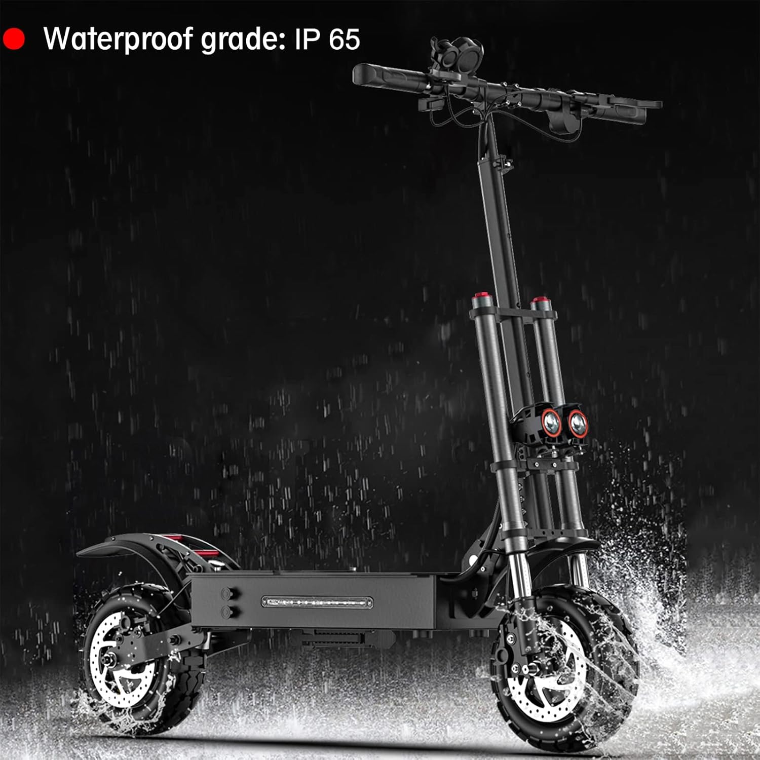 S3-11 Fast Scooter Electric for Adults with Seat Top Speed 50 mph Foldable Off-Road Pro E Scooter 6000W Dual Motor 11in Off Road Vacuum Tire 60V 33Ah Lithium Battery Max Range 55 Mile